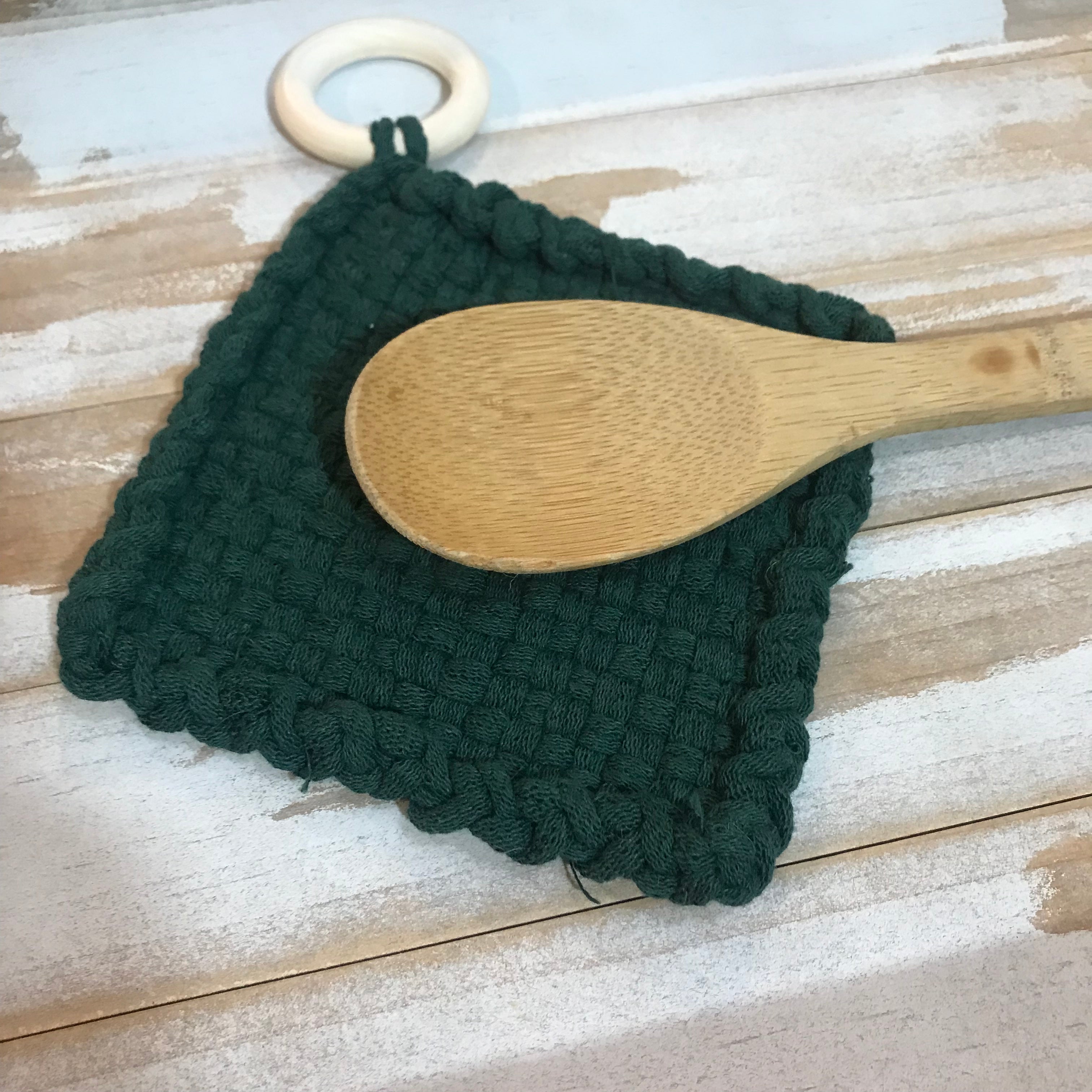 Woven Green Small Trivet