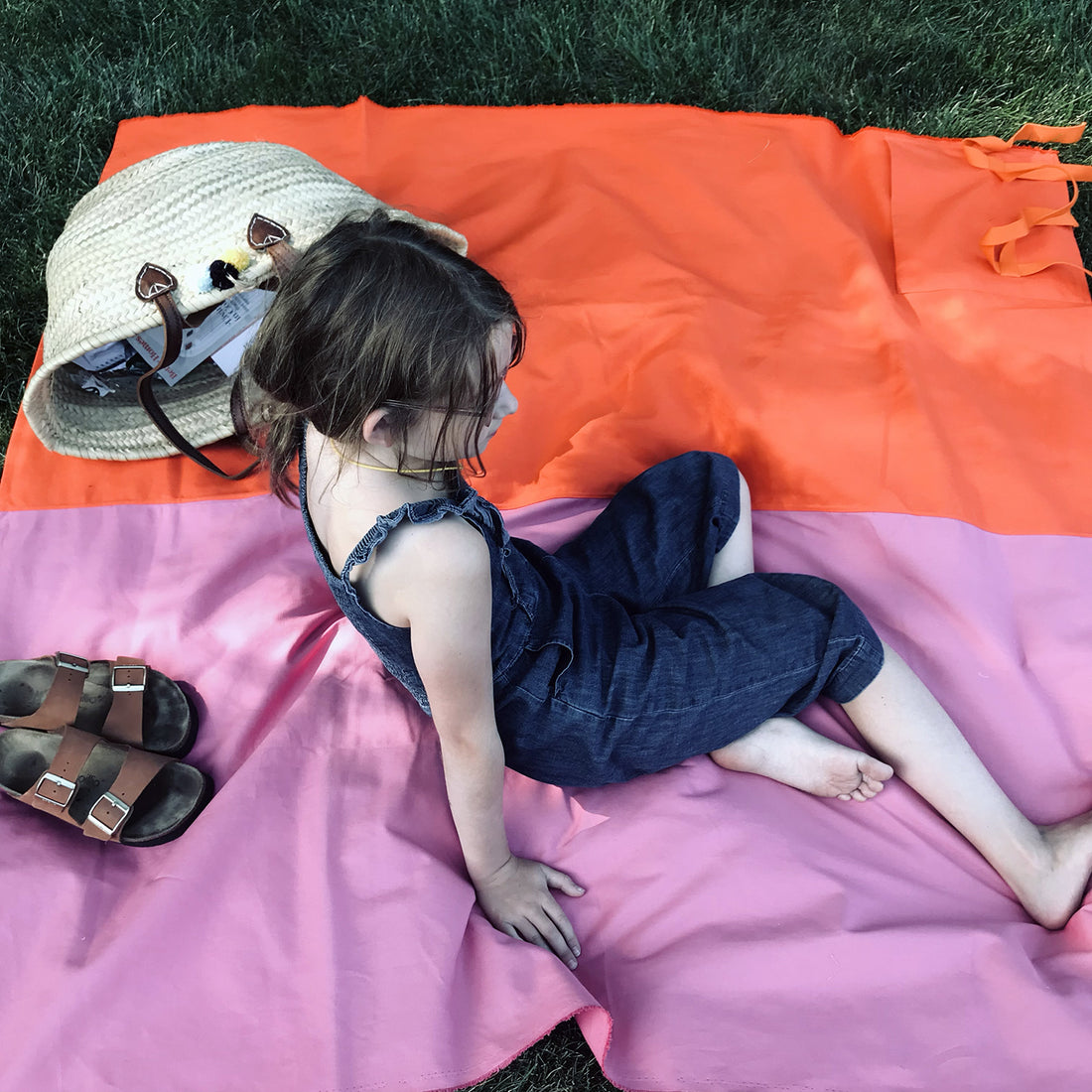 Canvas Color Block Picnic Blanket