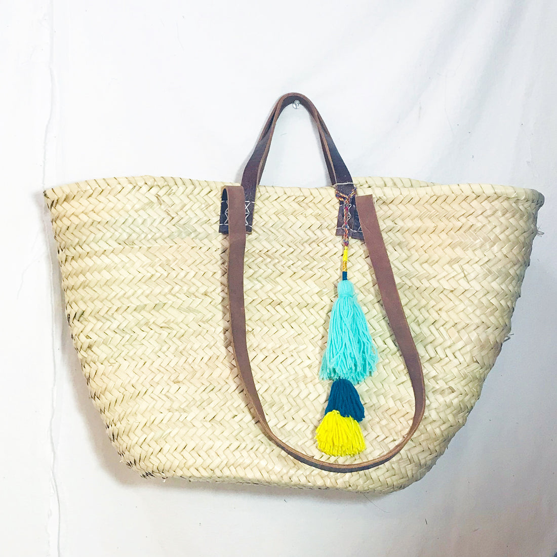 Oversized Straw Bag French Basket Tote