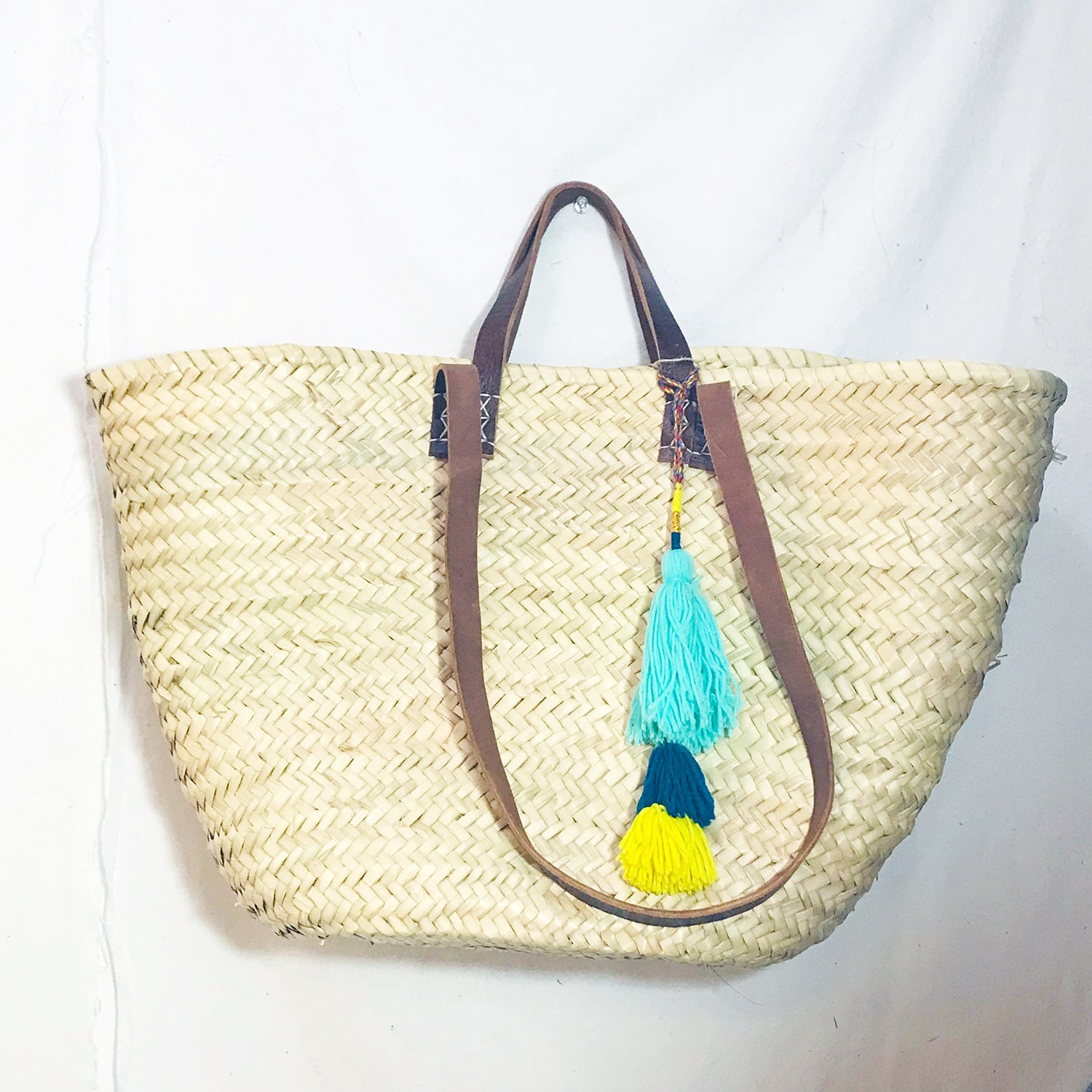 Oversized Straw Bag French Basket Tote