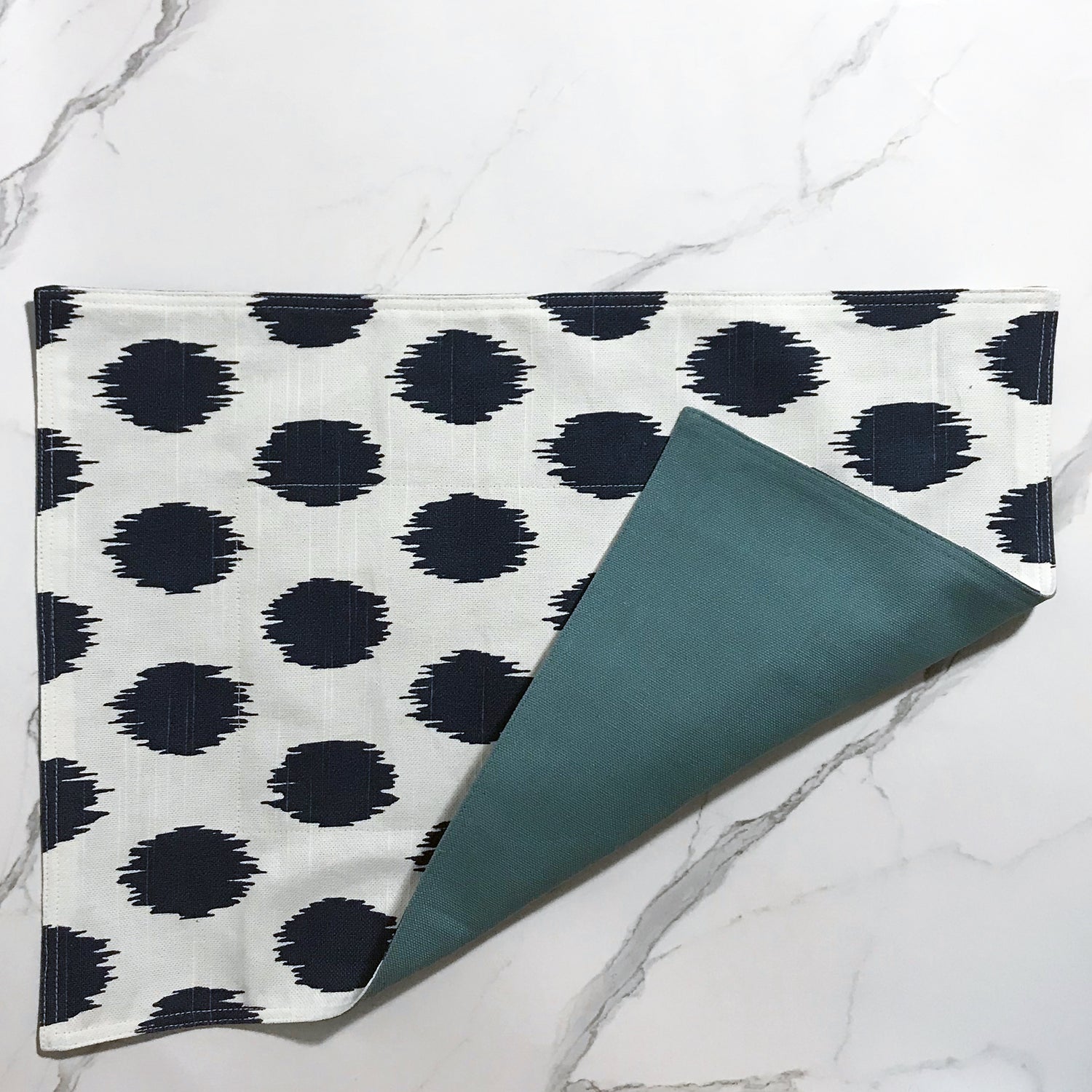 Blue Ikat Reversible Placemats