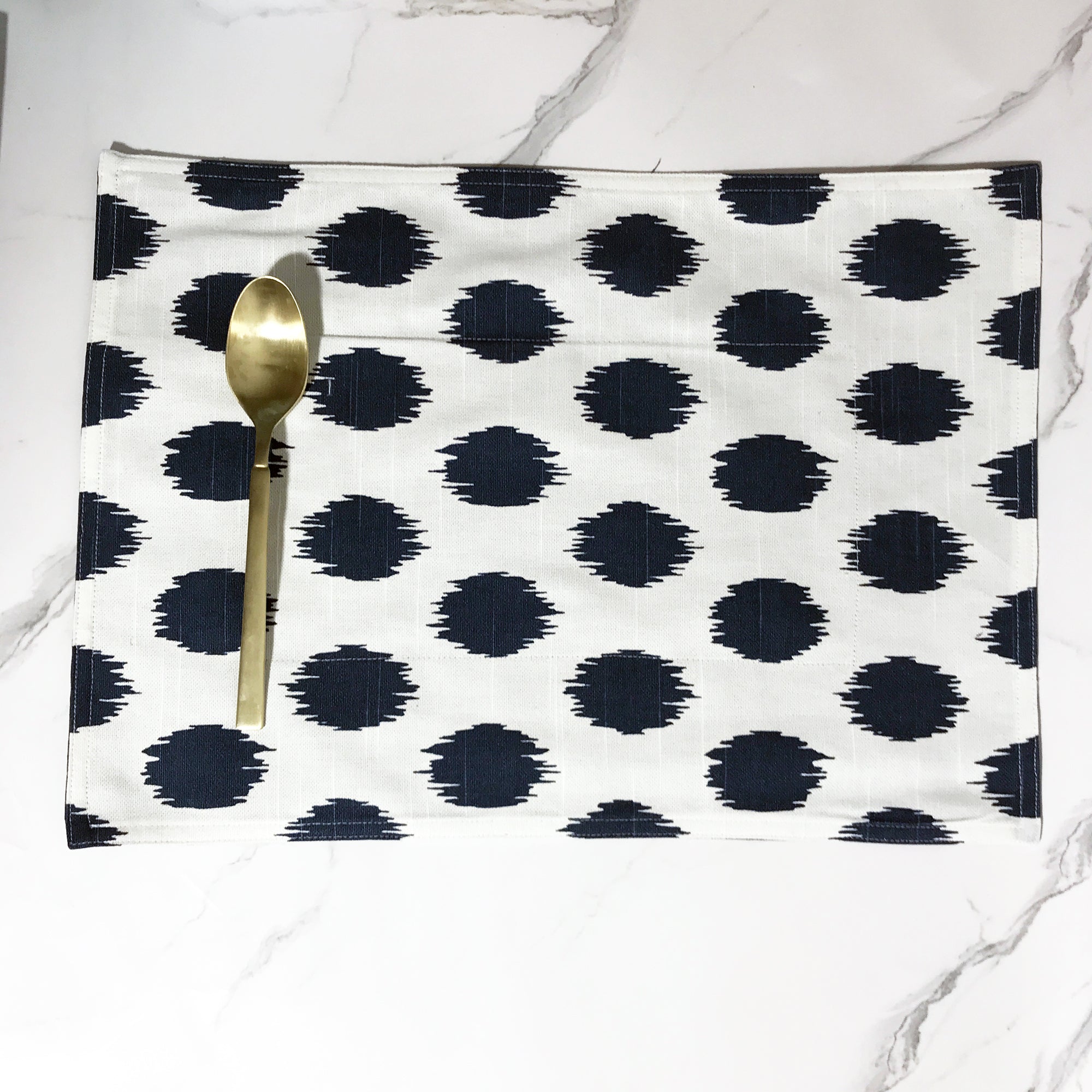 Blue Ikat Reversible Placemats