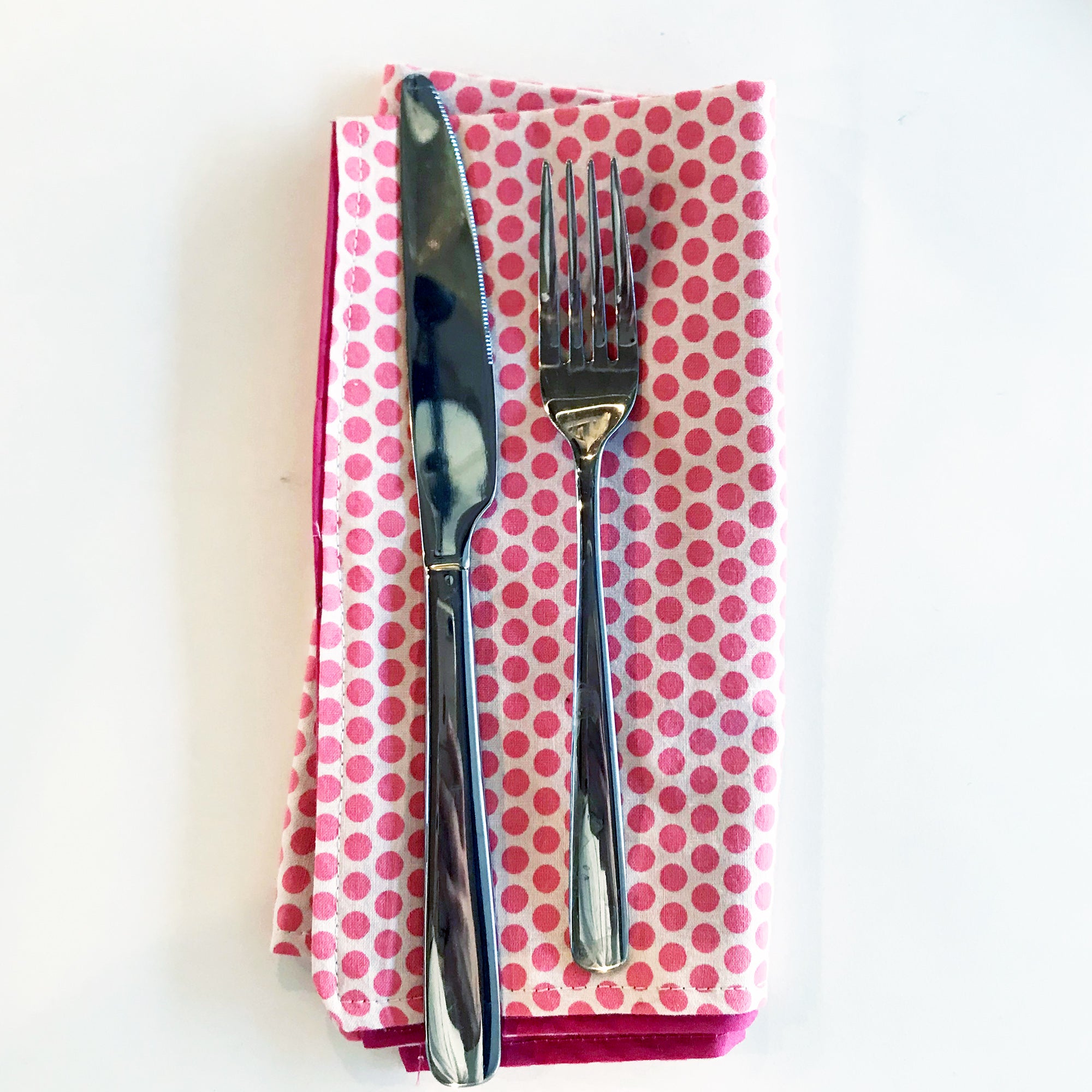 Berry Floral and Dot Cloth Napkin Mix