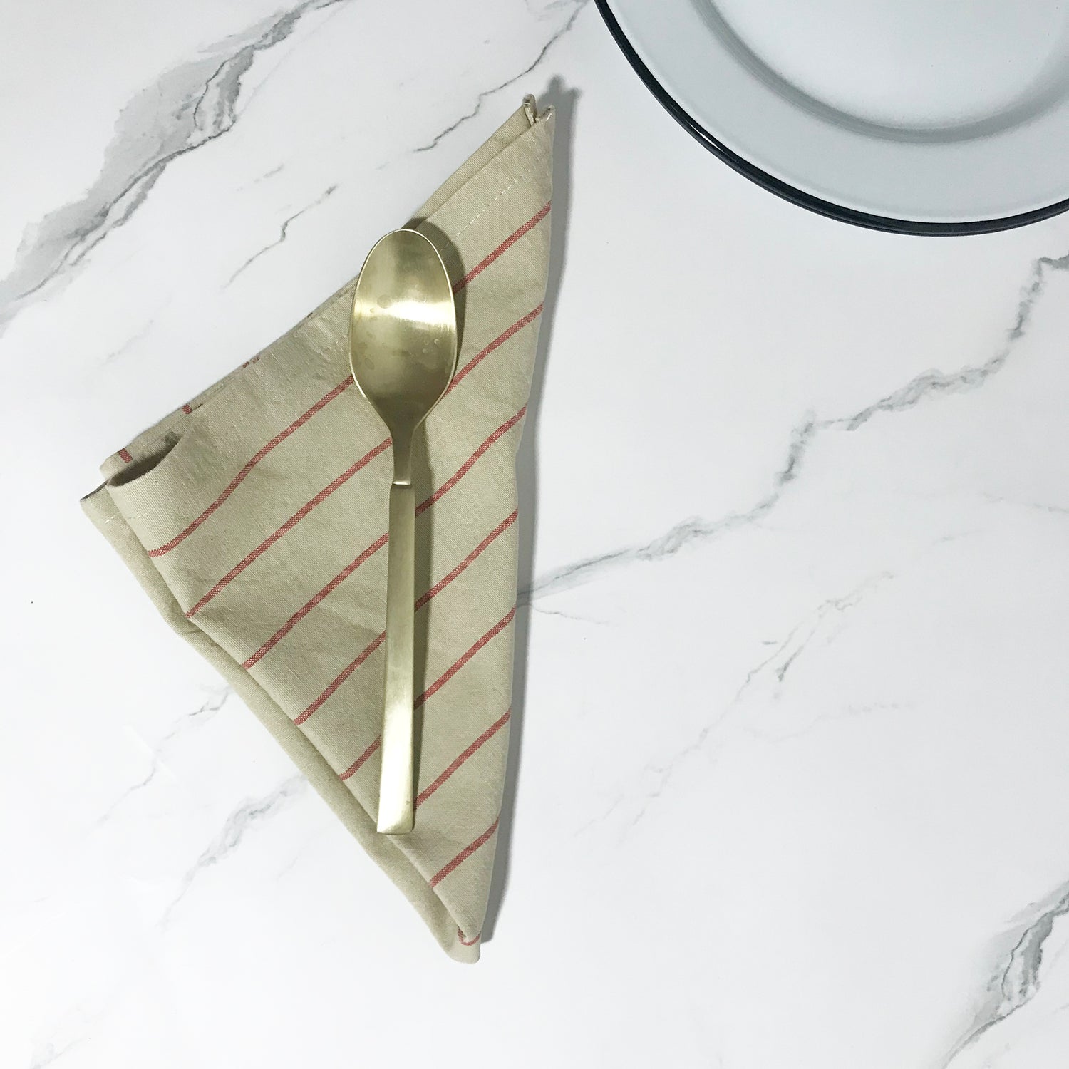 Wide Red Pinstripe Napkin