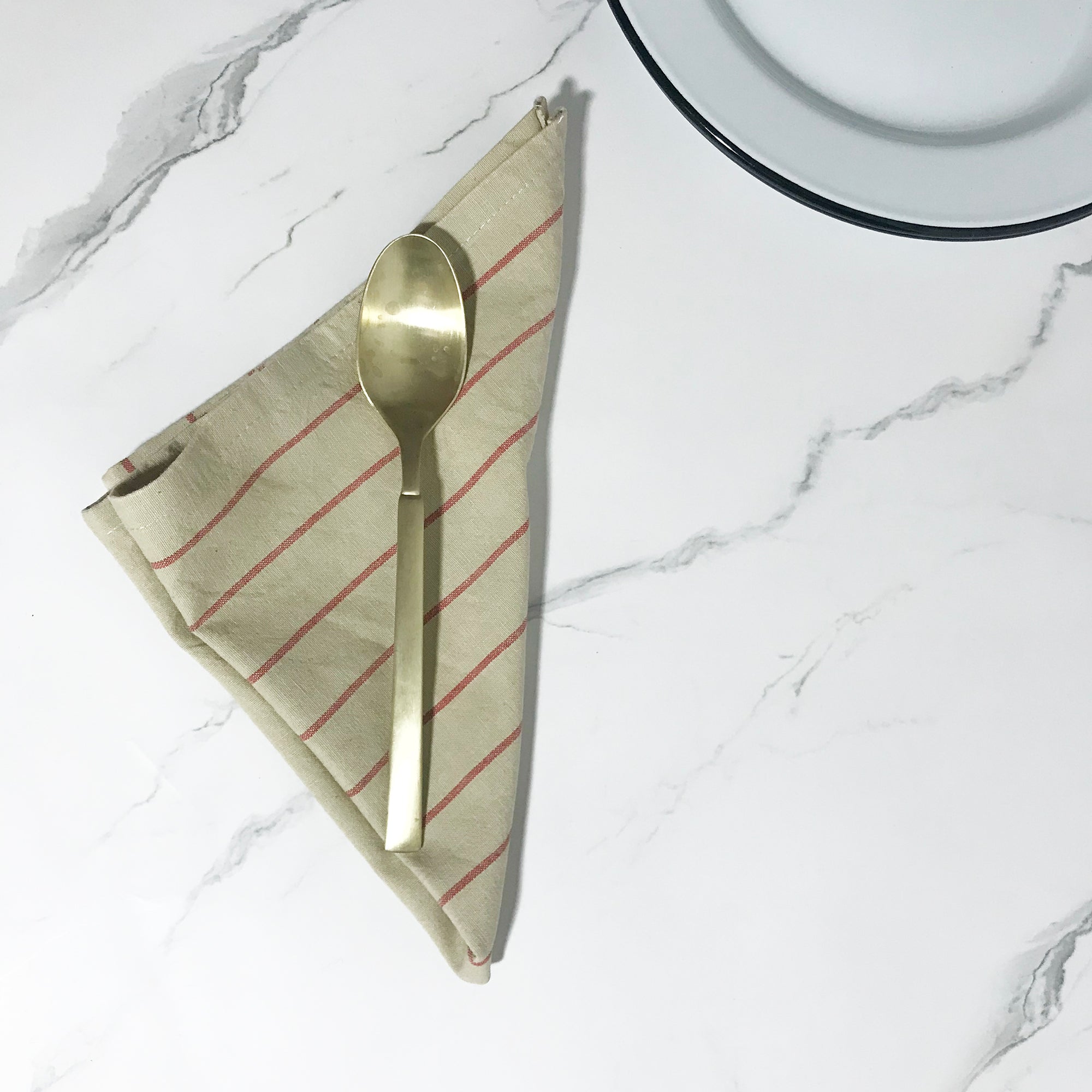 Wide Red Pinstripe Napkin