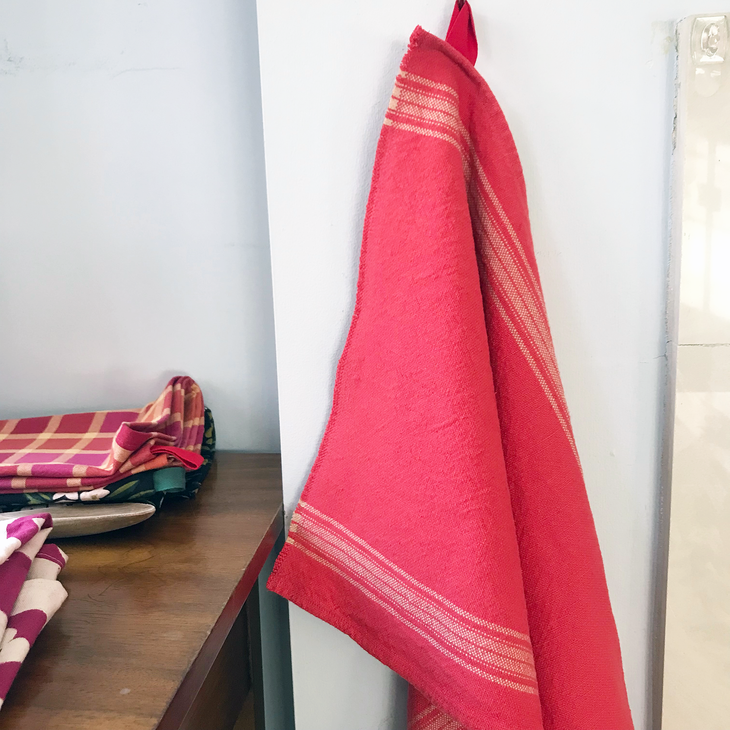 Tomato Red Striped Towel
