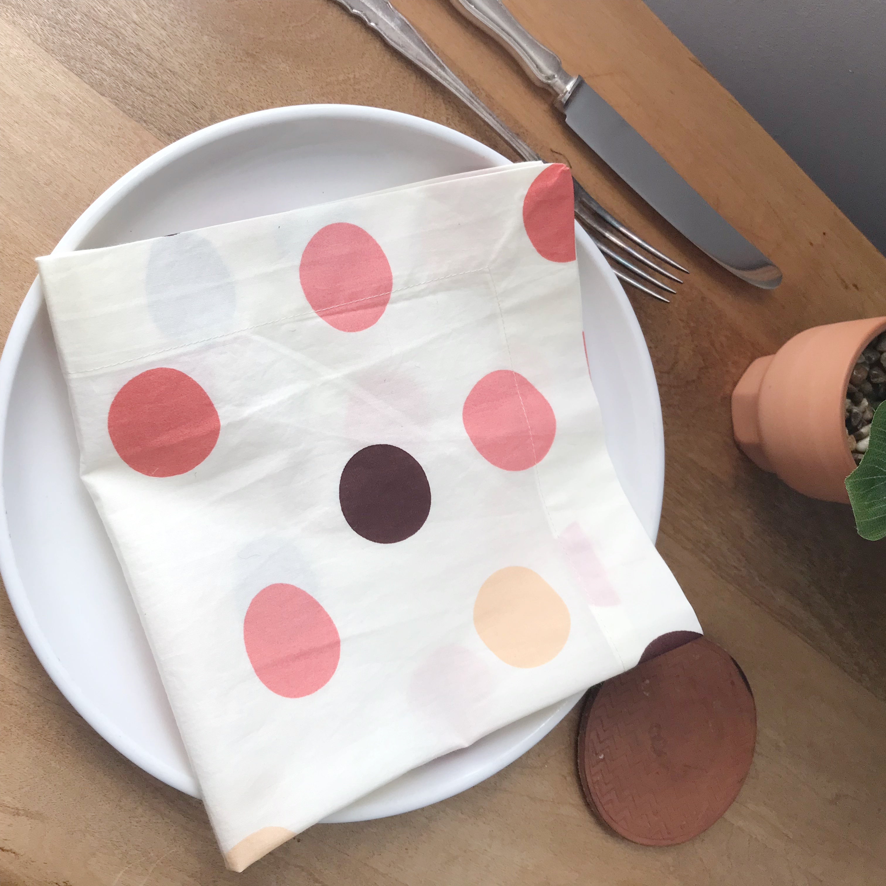 Large Dot Blush Napkin