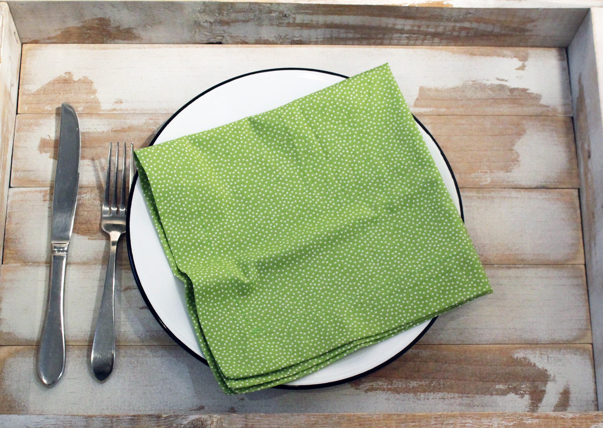 Garden Green Pin Dot Napkin