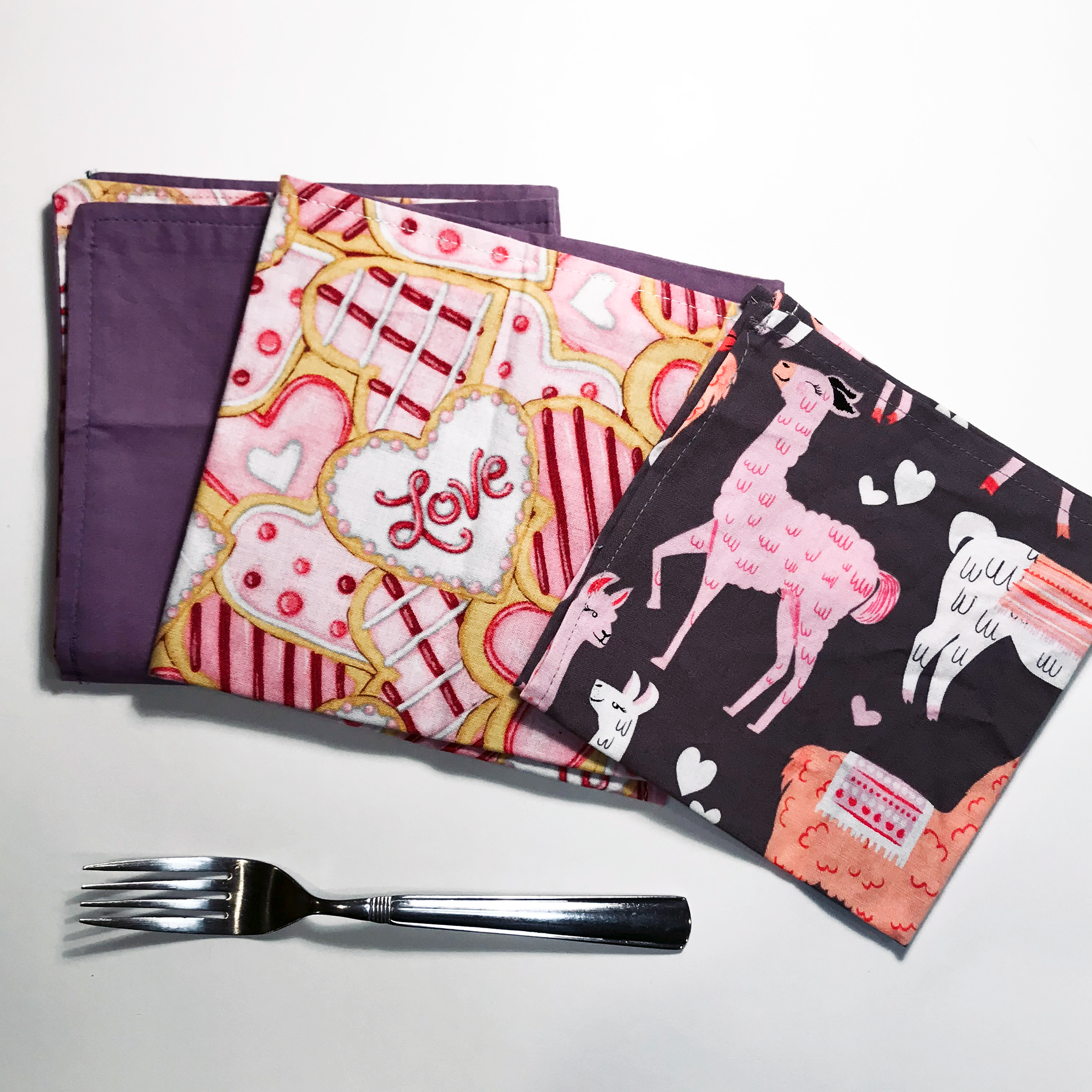 Studio Sale Small Pink or Red Cotton Cloth Dinner Napkin