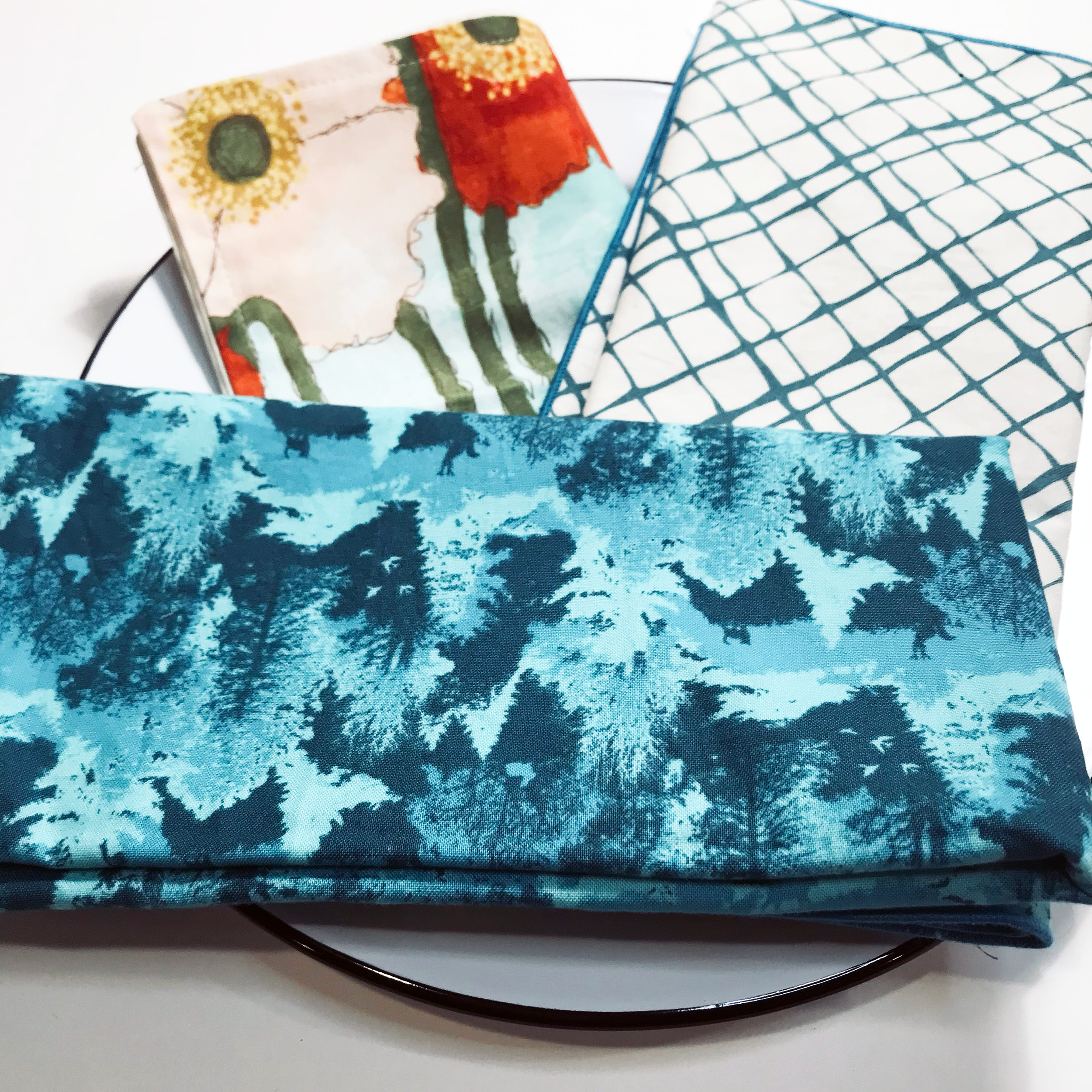 Reversible Blue Cotton Cloth Napkin