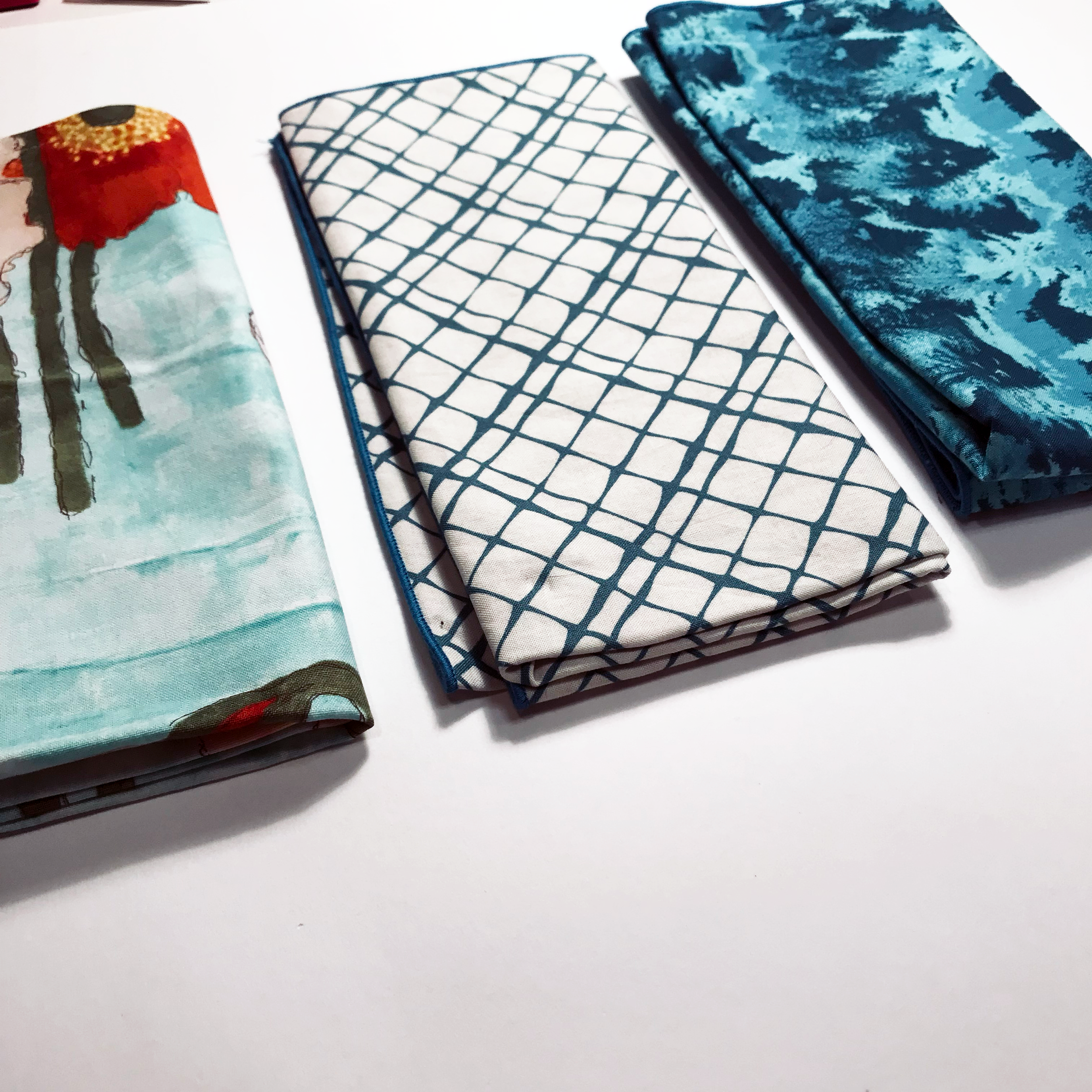 Reversible Blue Cotton Cloth Napkin