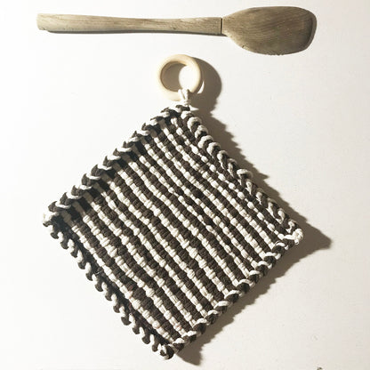 Potholder Chocolate and White Check