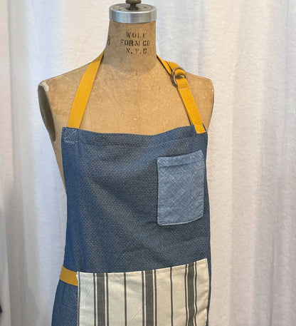Full Denim Dot Apron