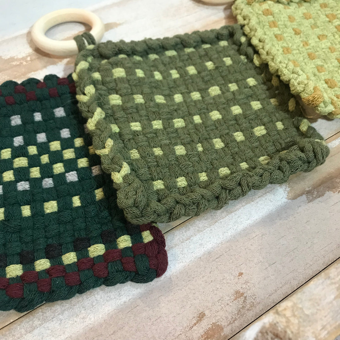 Woven Green Small Trivet