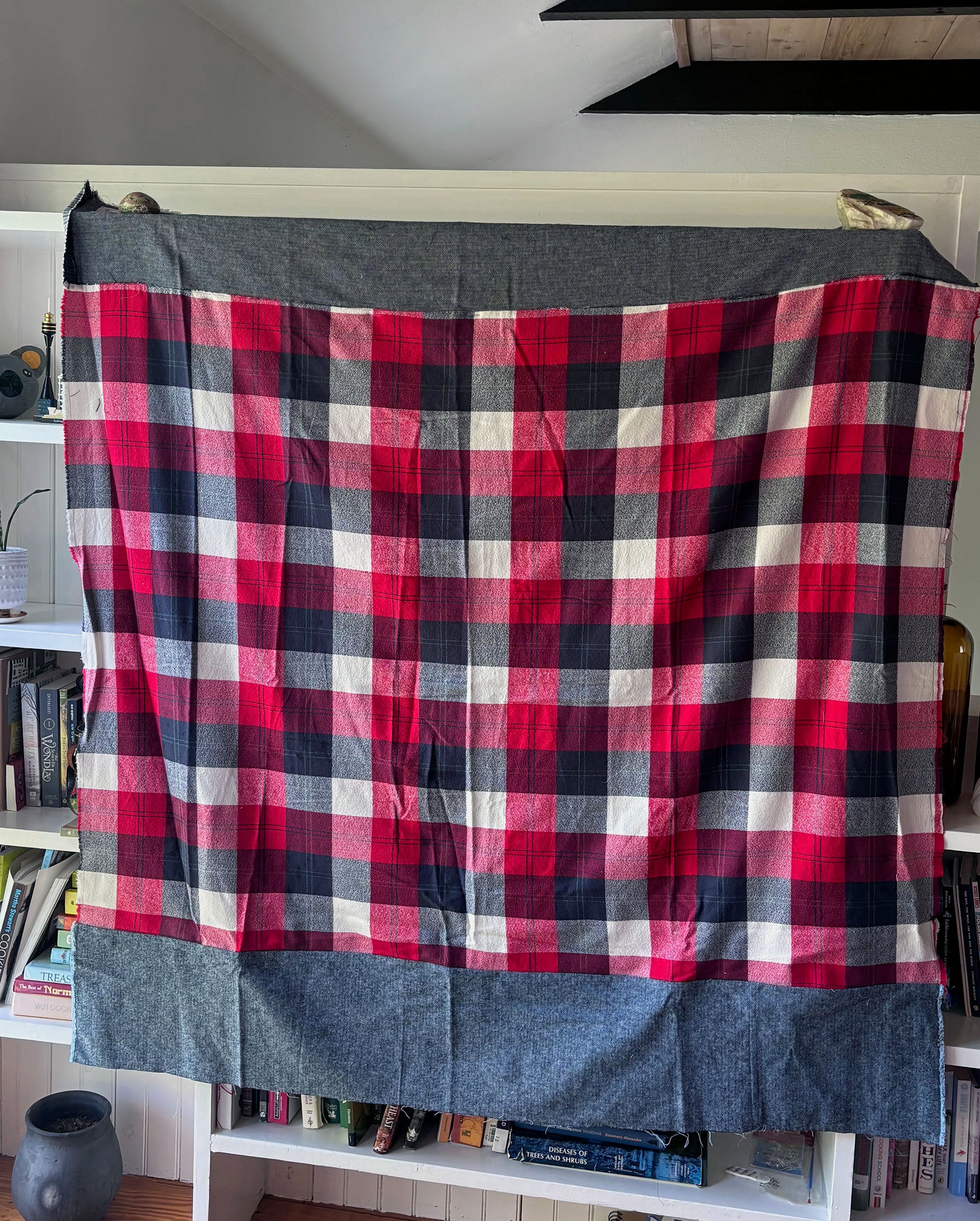 3 Check Plaid and Herringbone Flannel Blanket
