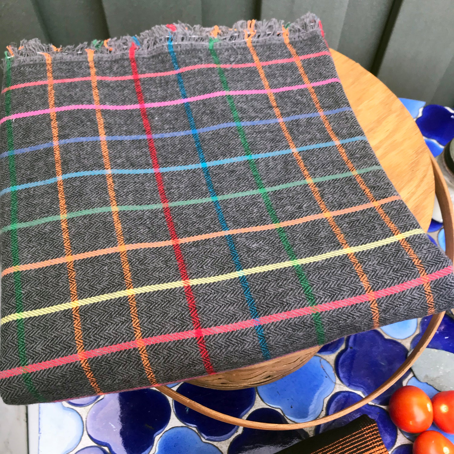 Rainbow Herringbone Flannel Blanket