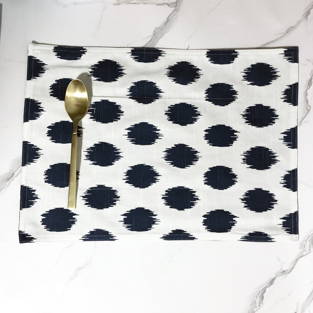Blue and White Ikat Placemats