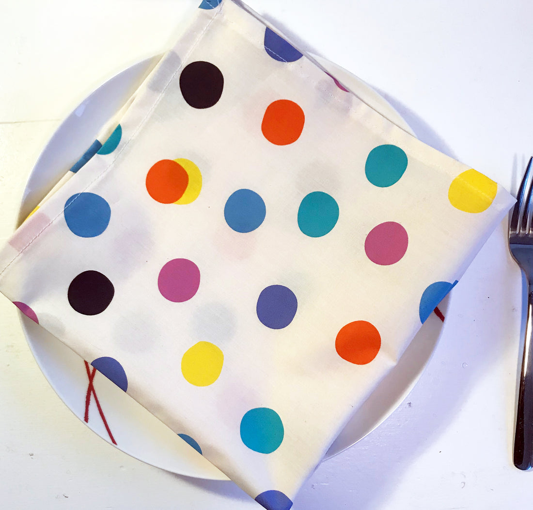 Organic Bright Dot Napkin Set