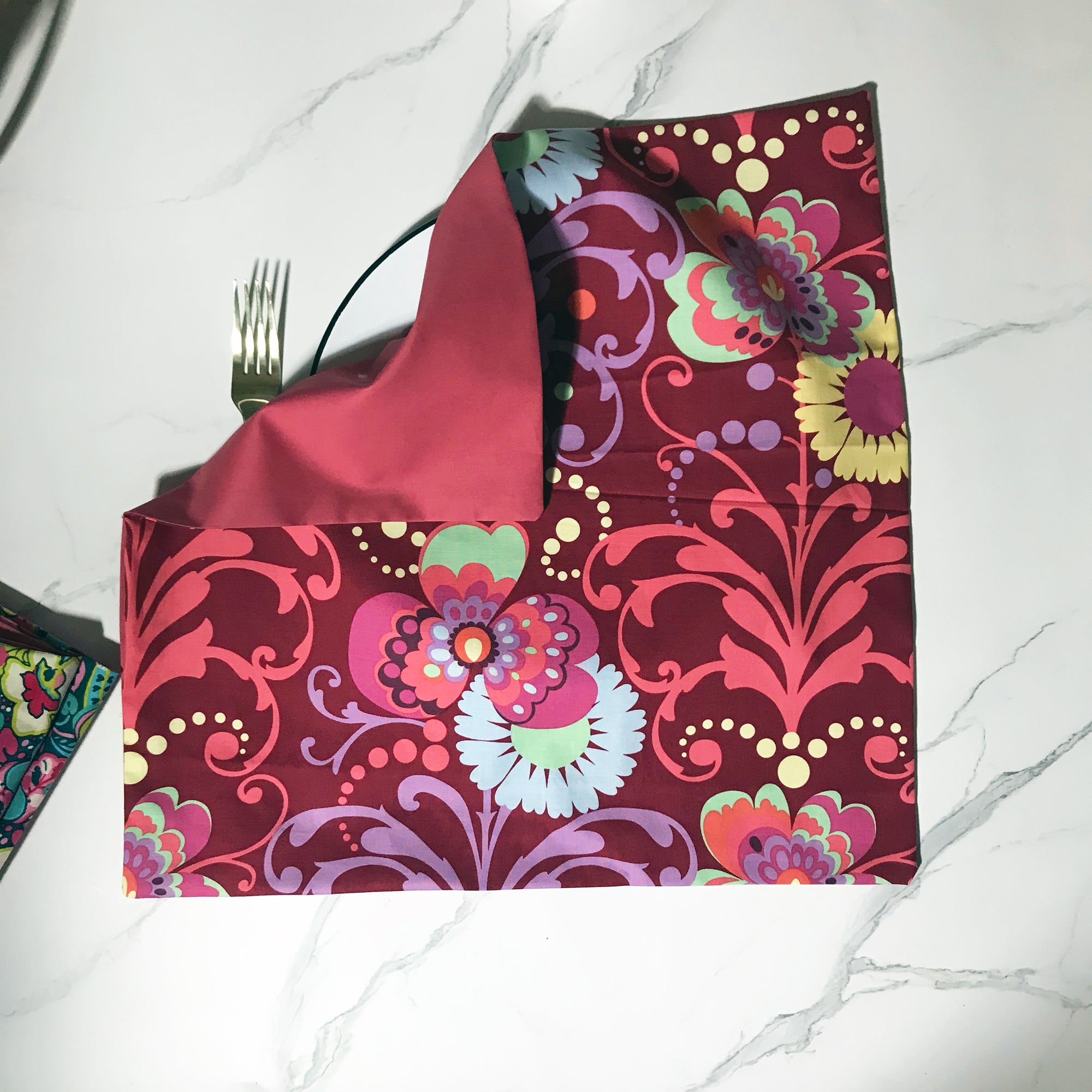 Berry Floral and Dot Cloth Napkin Mix