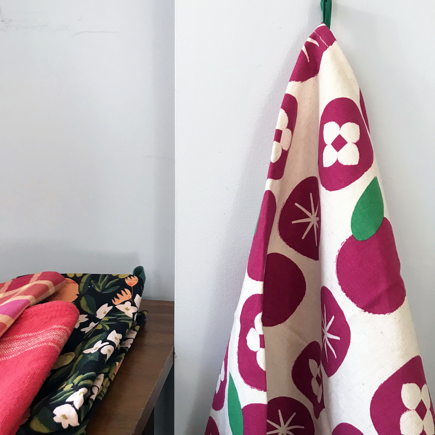 Apple Print Tea Towel