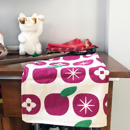 Apple Print Tea Towel