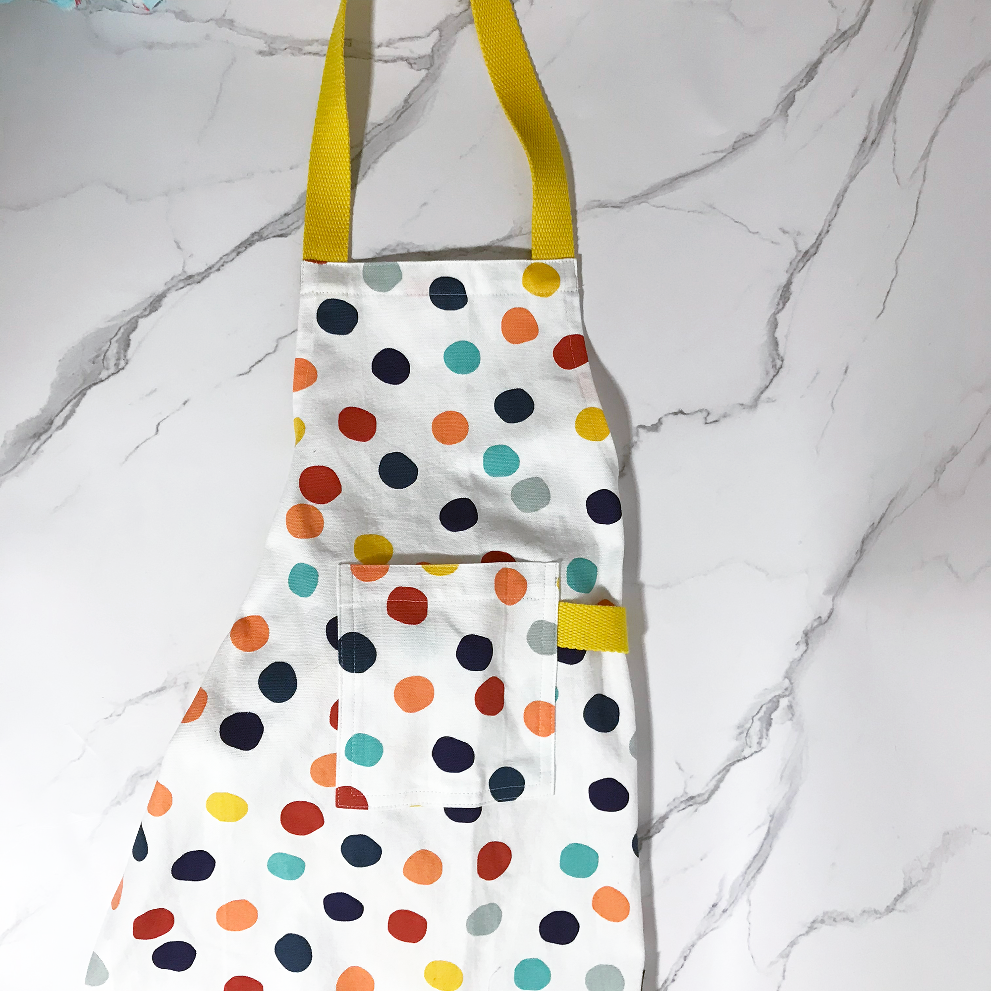 Rainbow Polka Dot Kids Apron