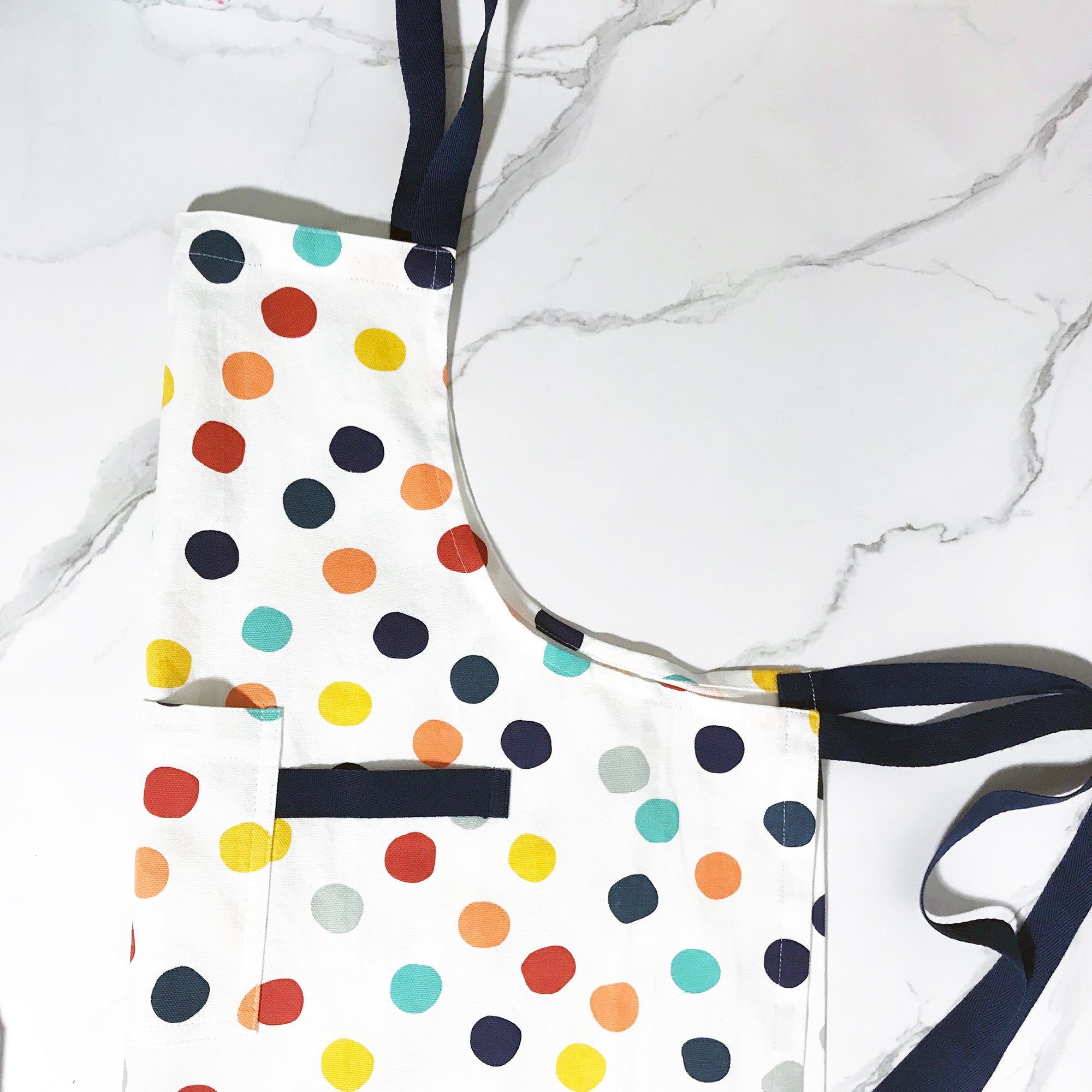 Rainbow Polka Dot Kids Apron