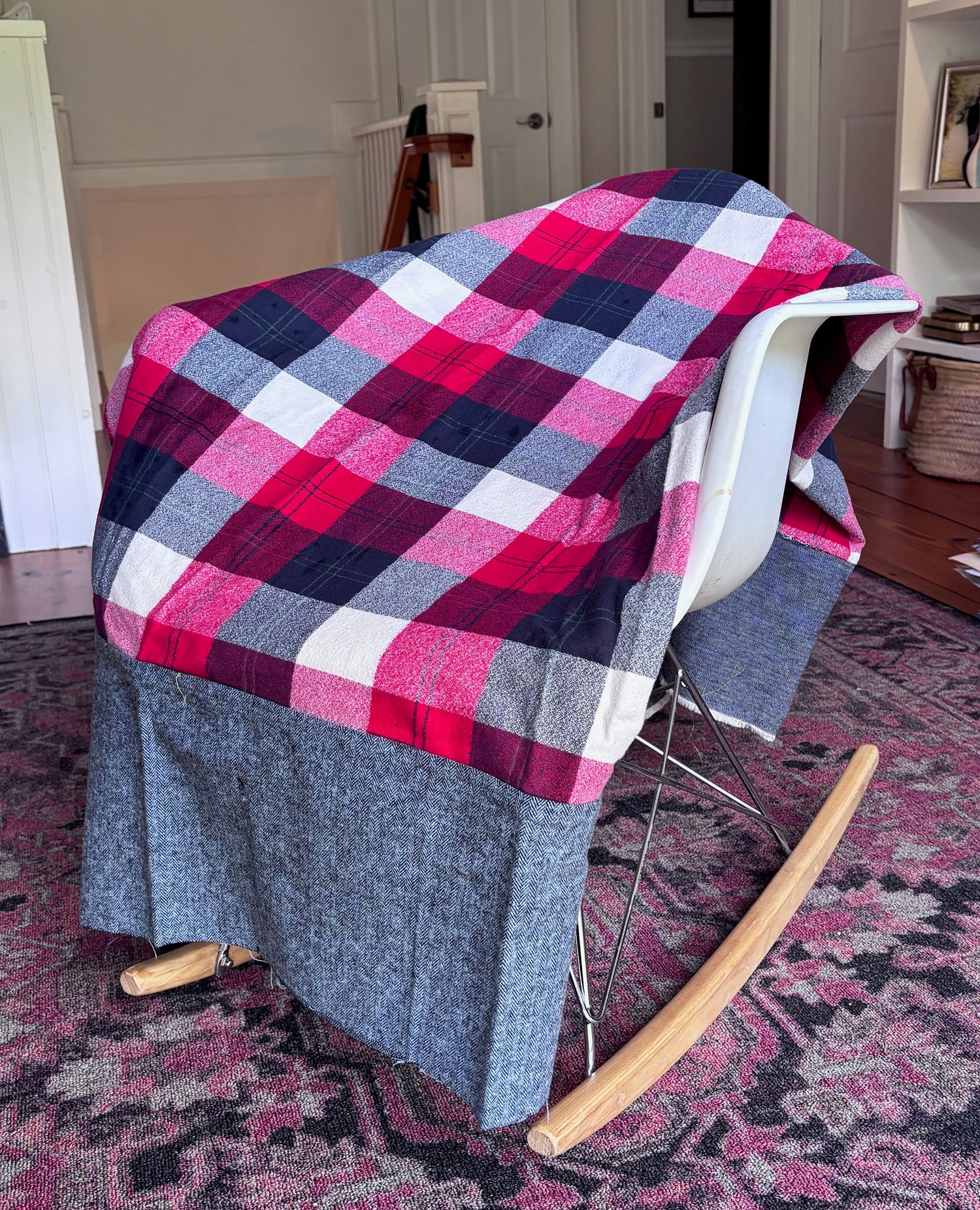 3 Check Plaid and Herringbone Flannel Blanket