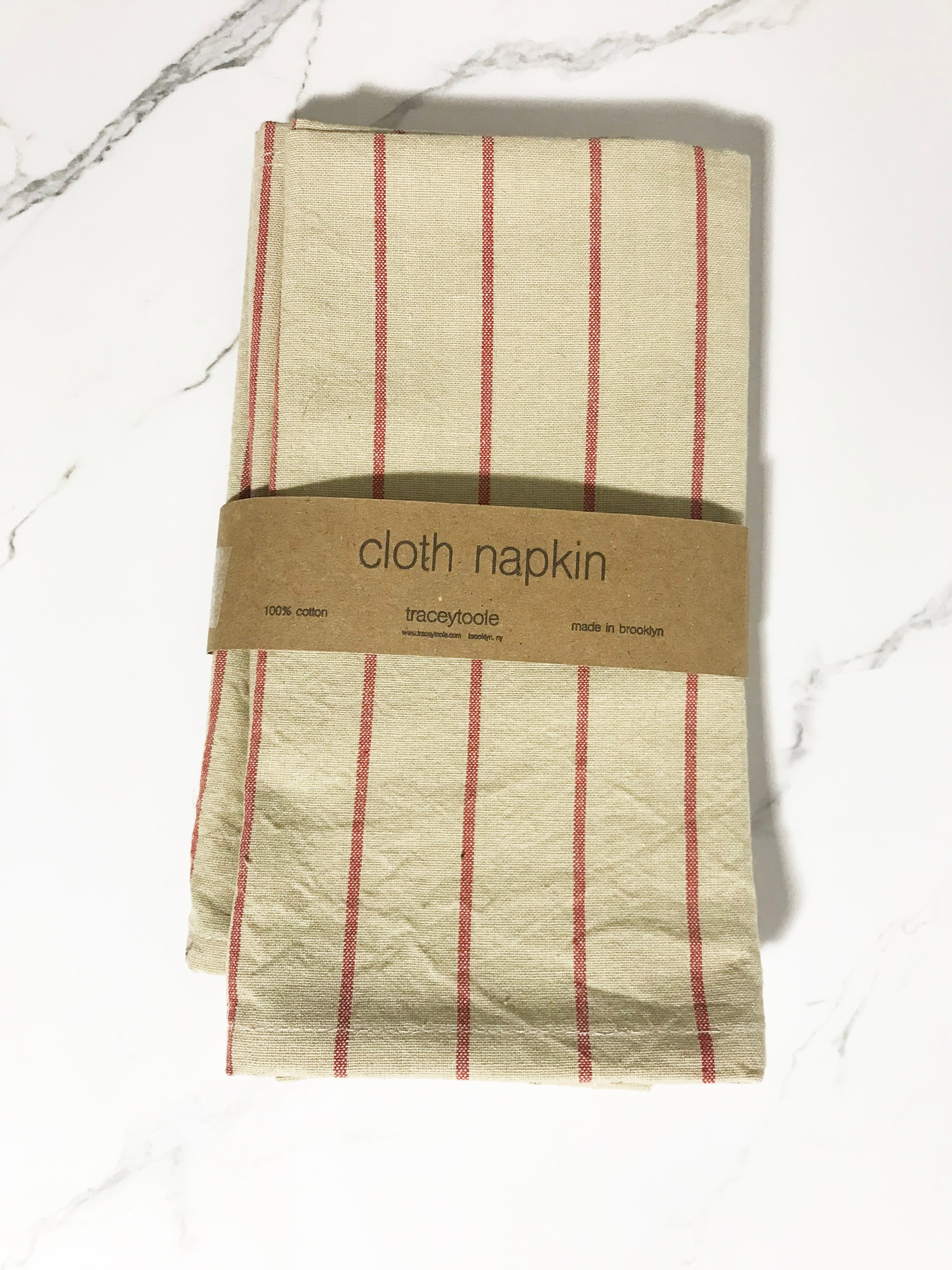 Wide Red Pinstripe Napkin