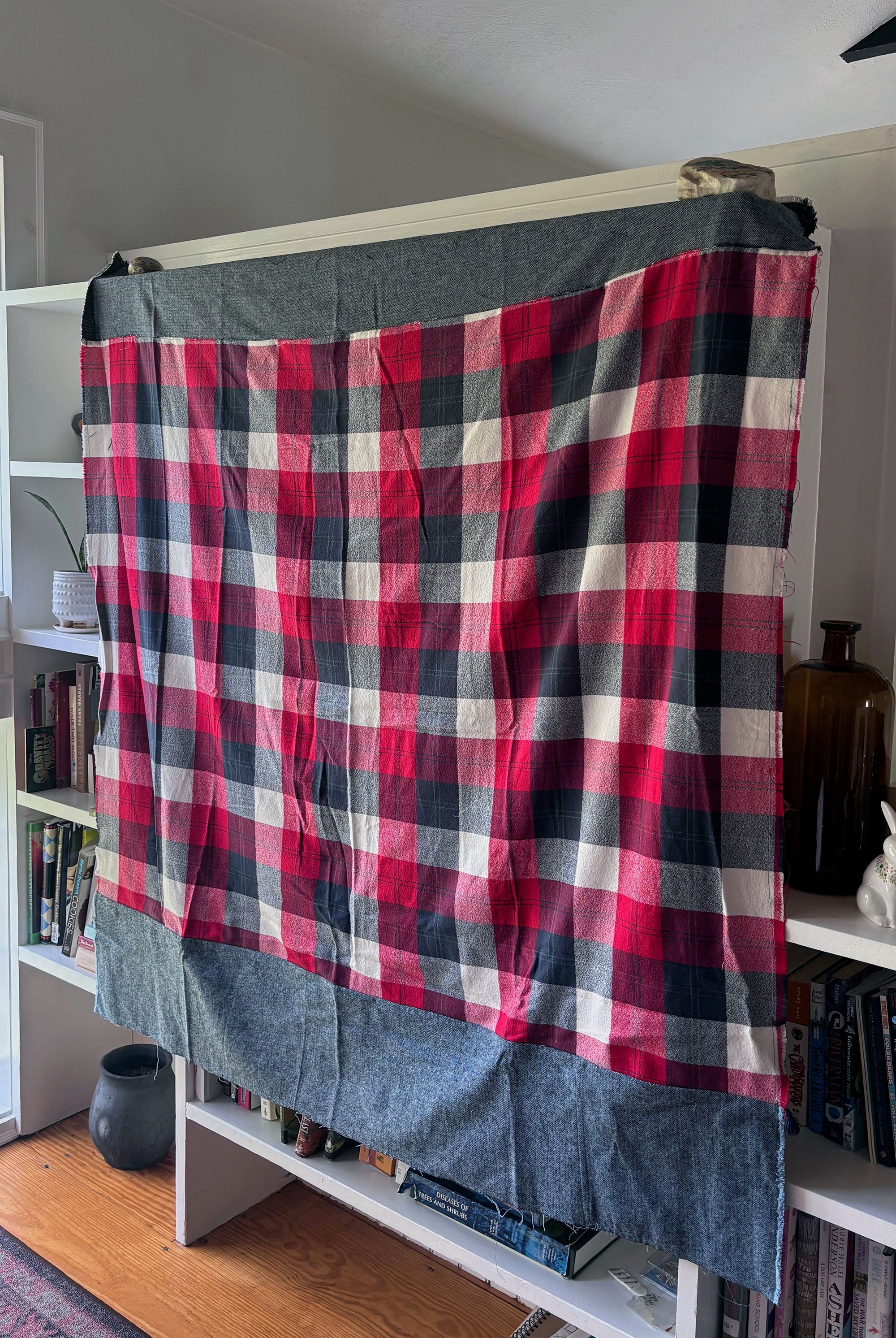3 Check Plaid and Herringbone Flannel Blanket