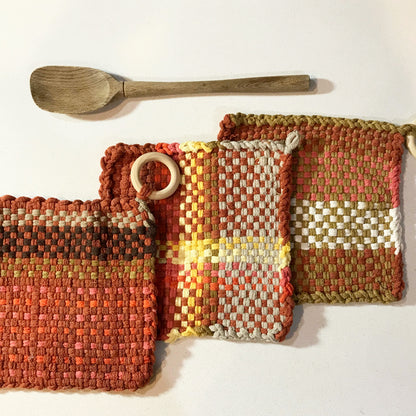 Potholder in Pumpkin Plaid