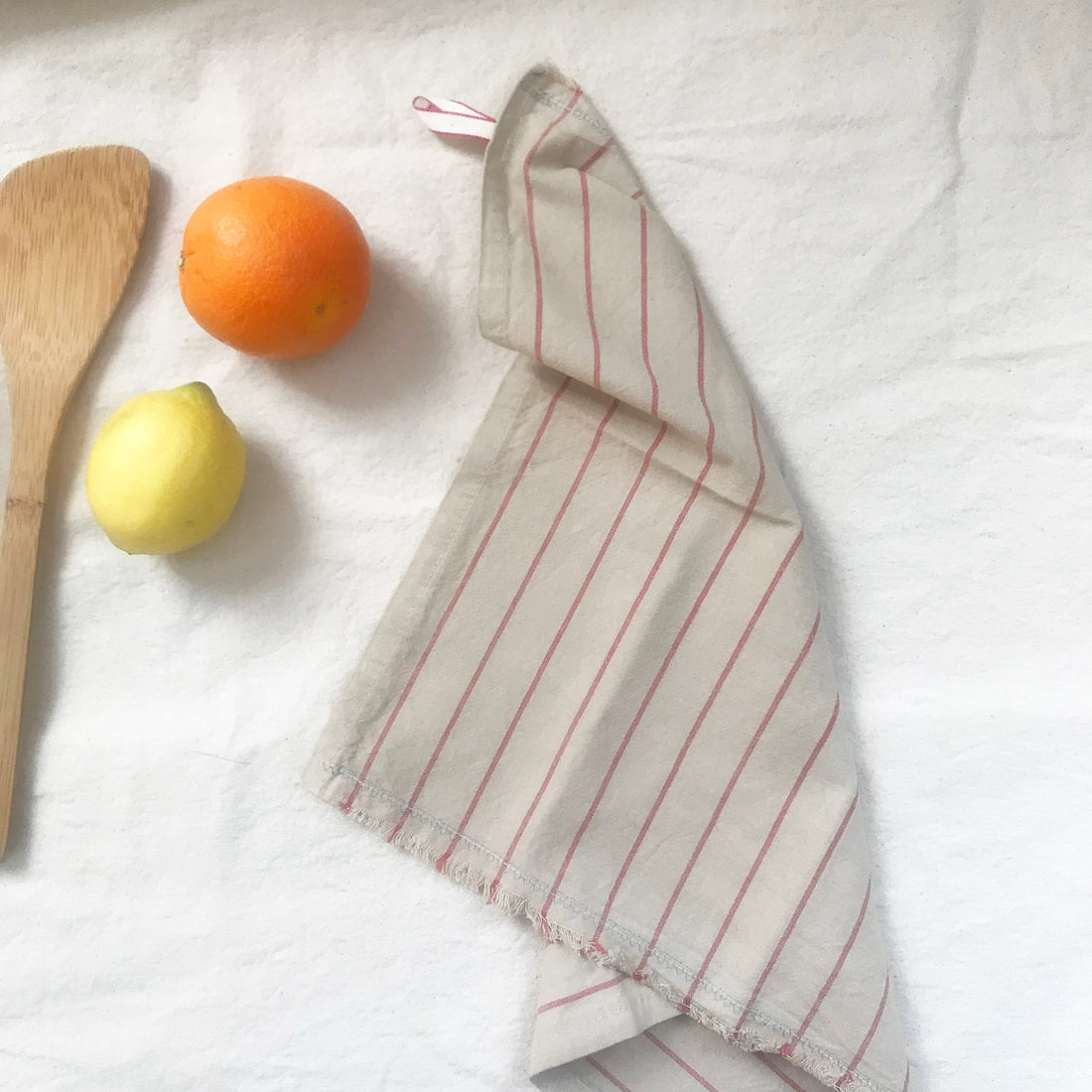 Tan and Tomato Bar Towel
