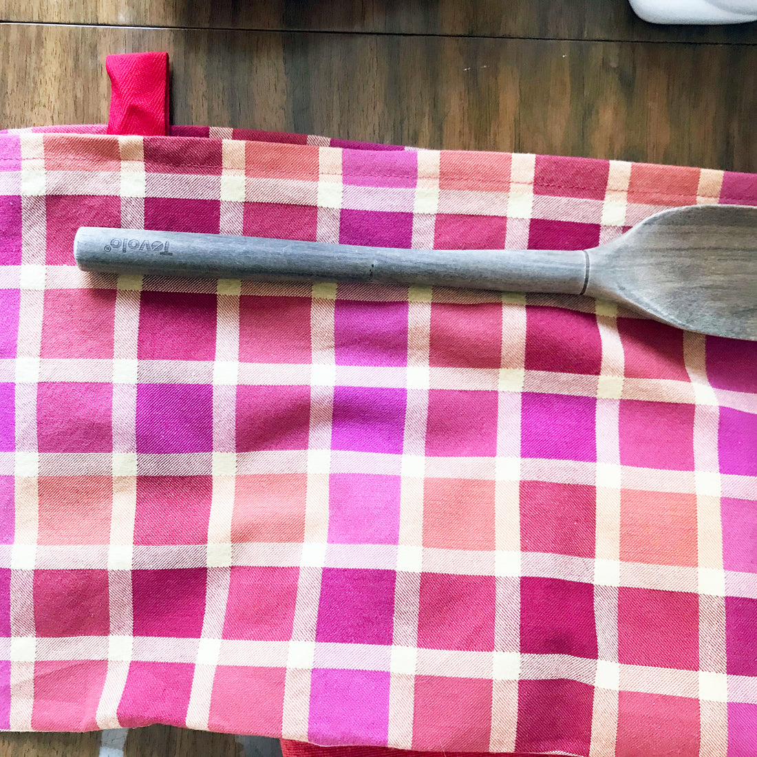 Raspberry Plaid Tea Towel