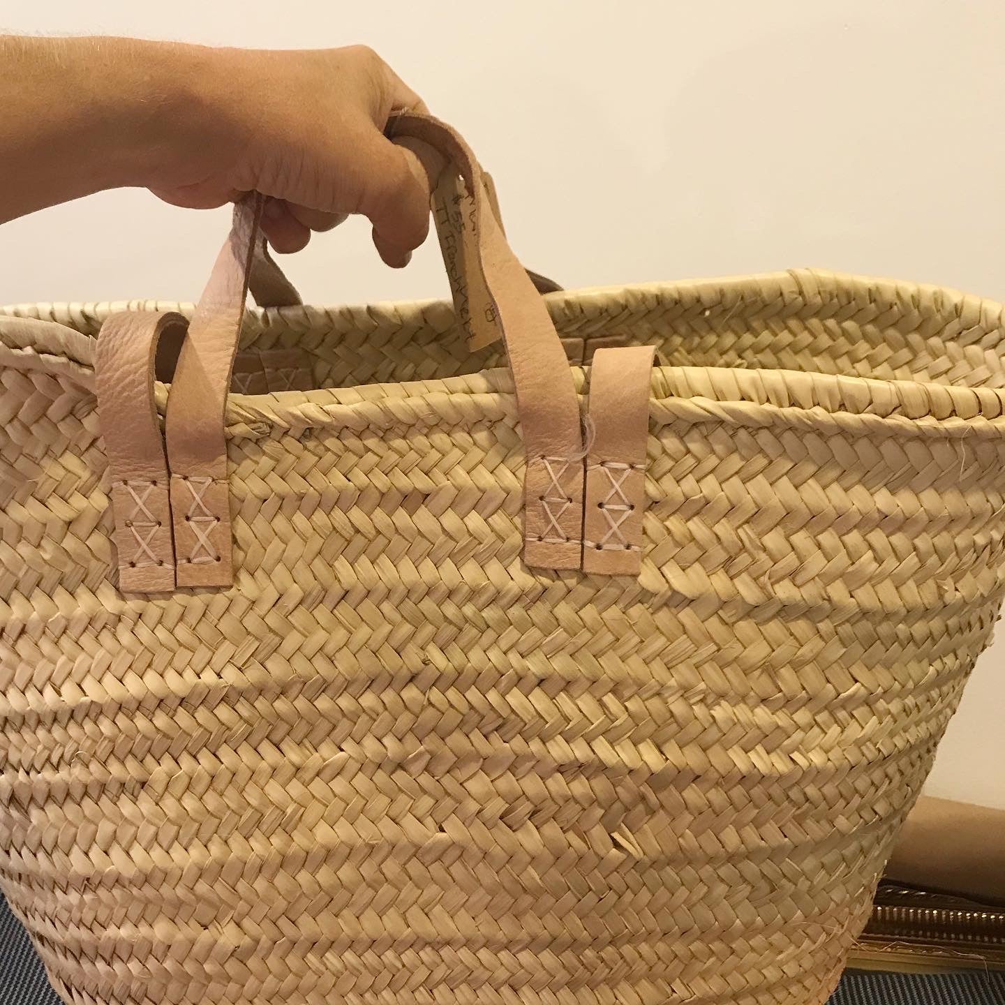 Oversized Straw Bag French Basket Tote