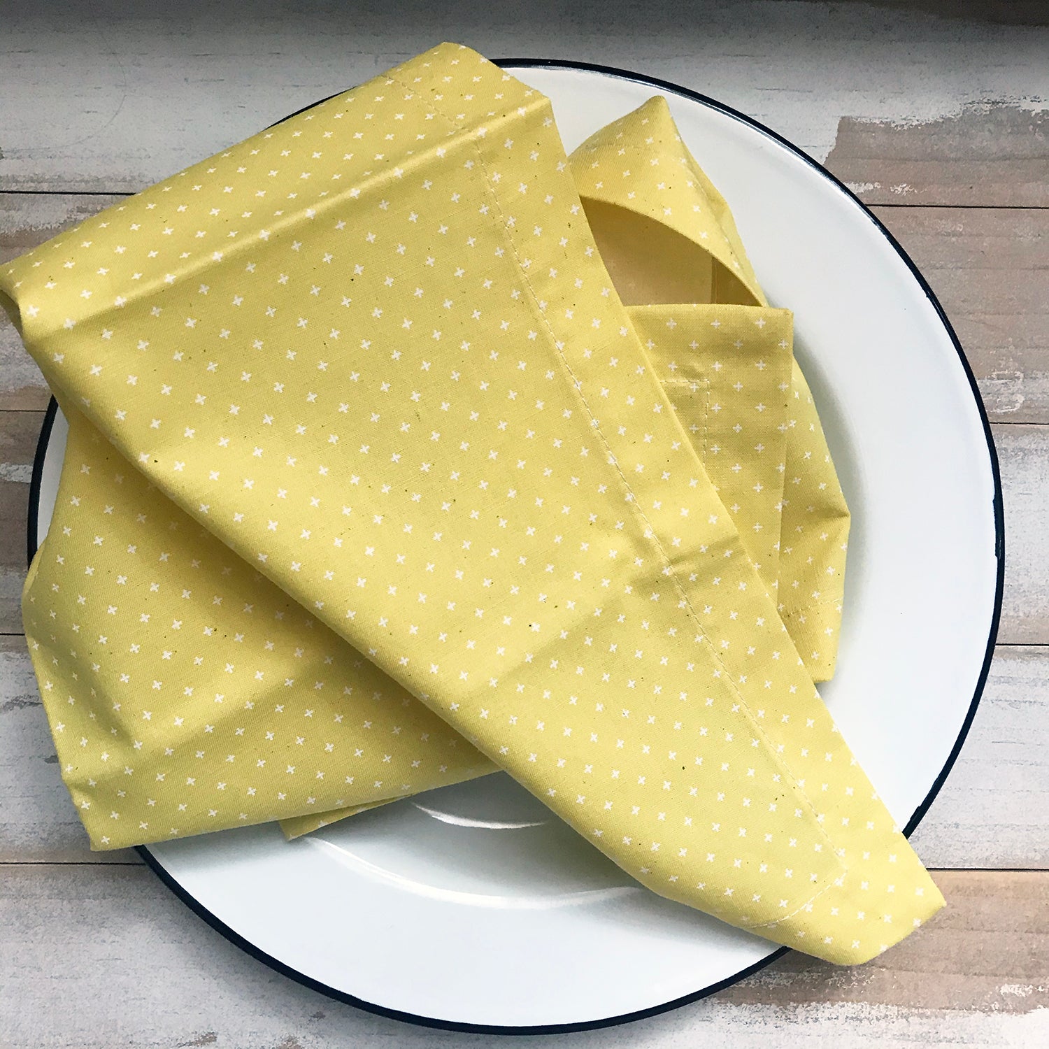 Lemon Yellow Plus Cloth Napkin Set