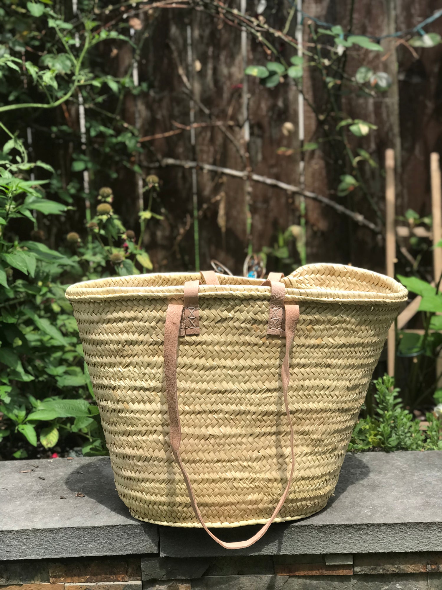 Oversized Straw Bag French Basket Tote