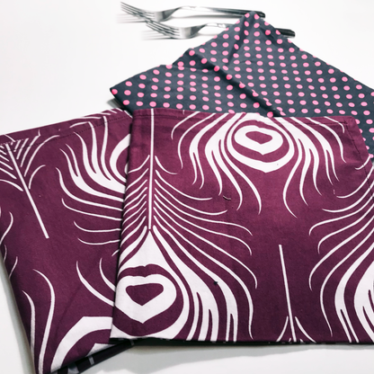 Studio Sale - Purple - Pink Cotton Cloth Napkin
