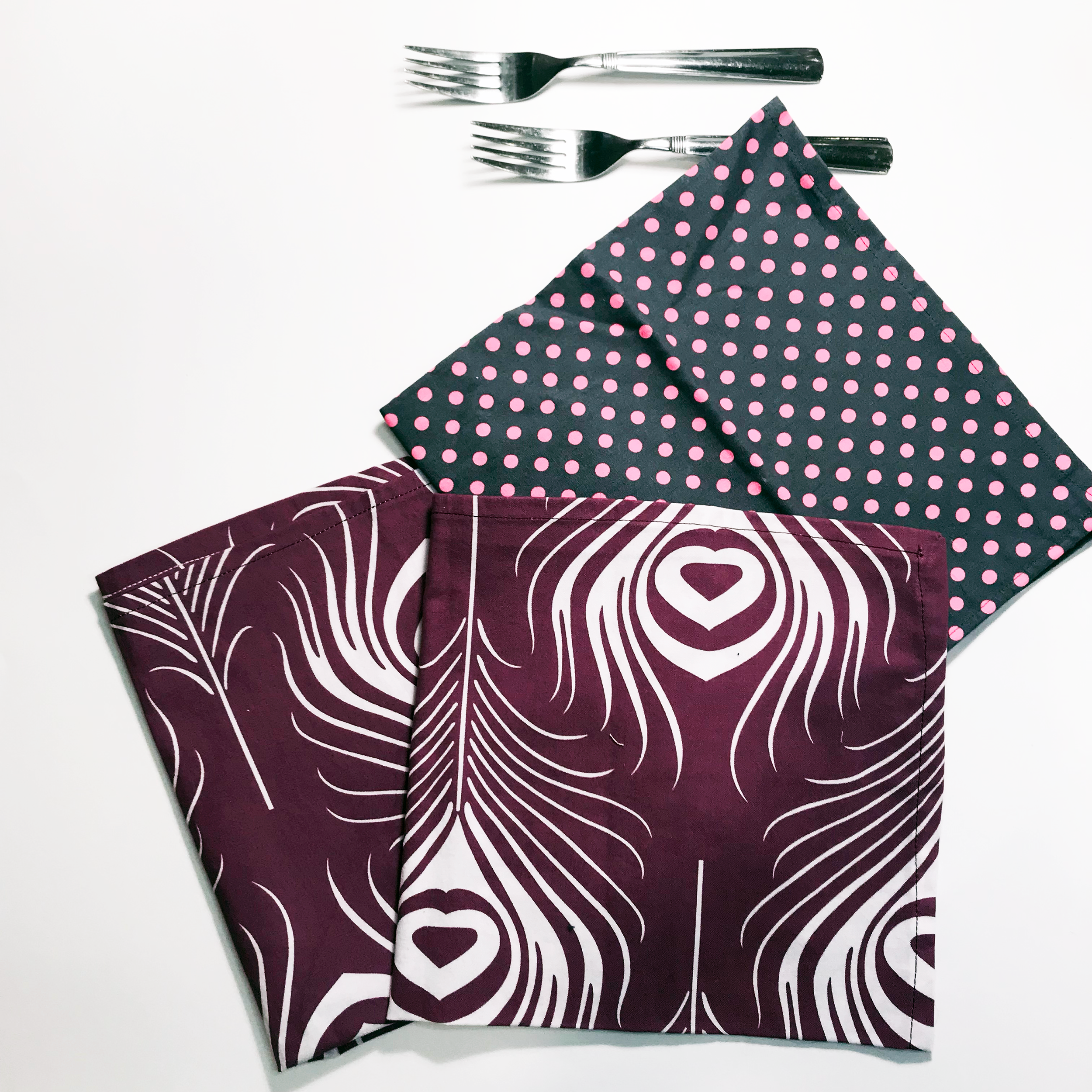 Studio Sale - Purple - Pink Cotton Cloth Napkin