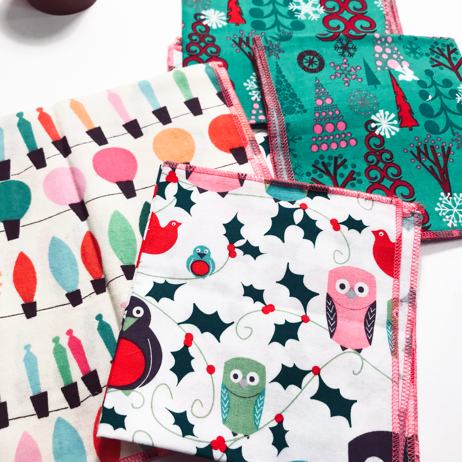 Studio Sale -  Small Christmas Cotton Cloth Dinner Napkin