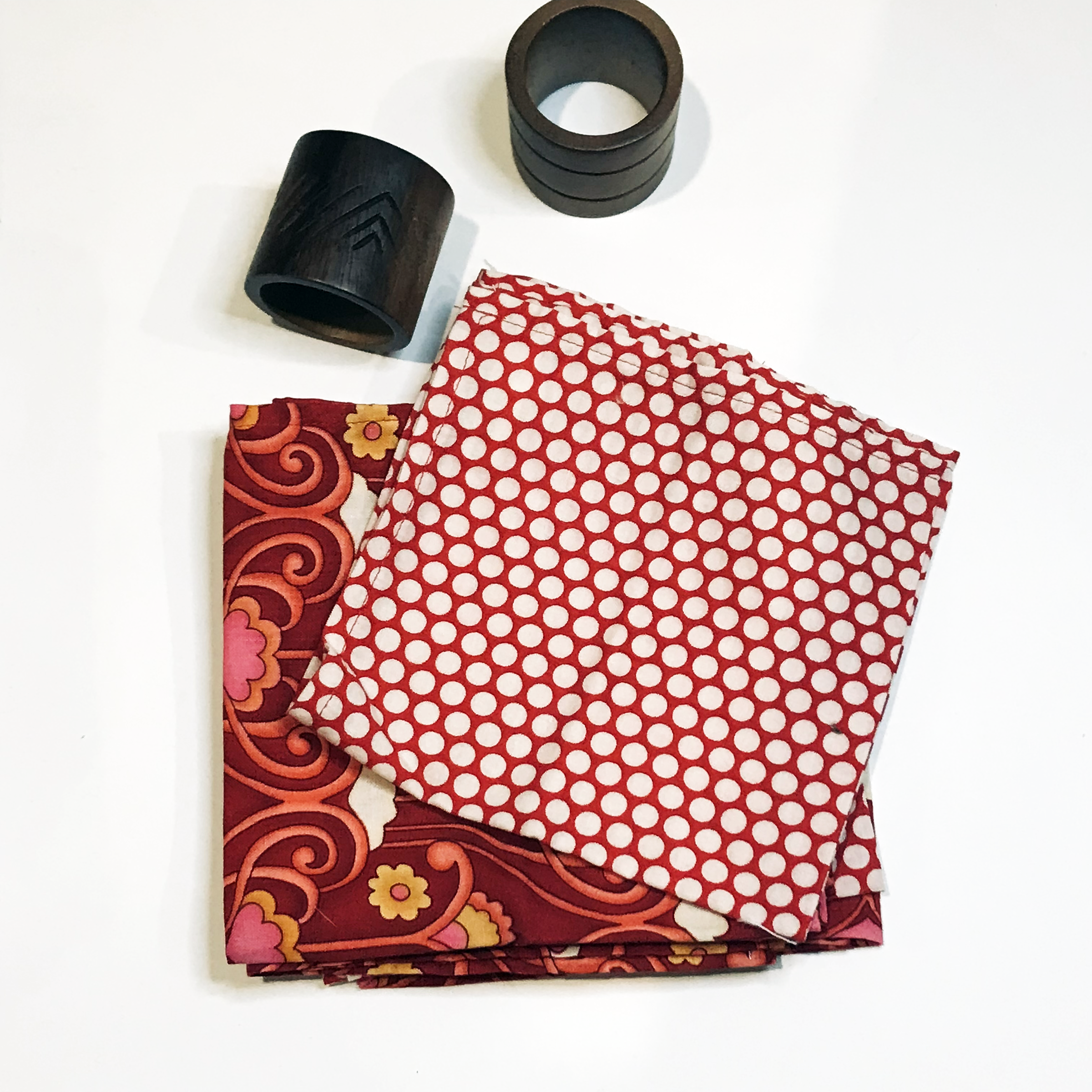 Studio Sale Small Pink or Red Cotton Cloth Dinner Napkin