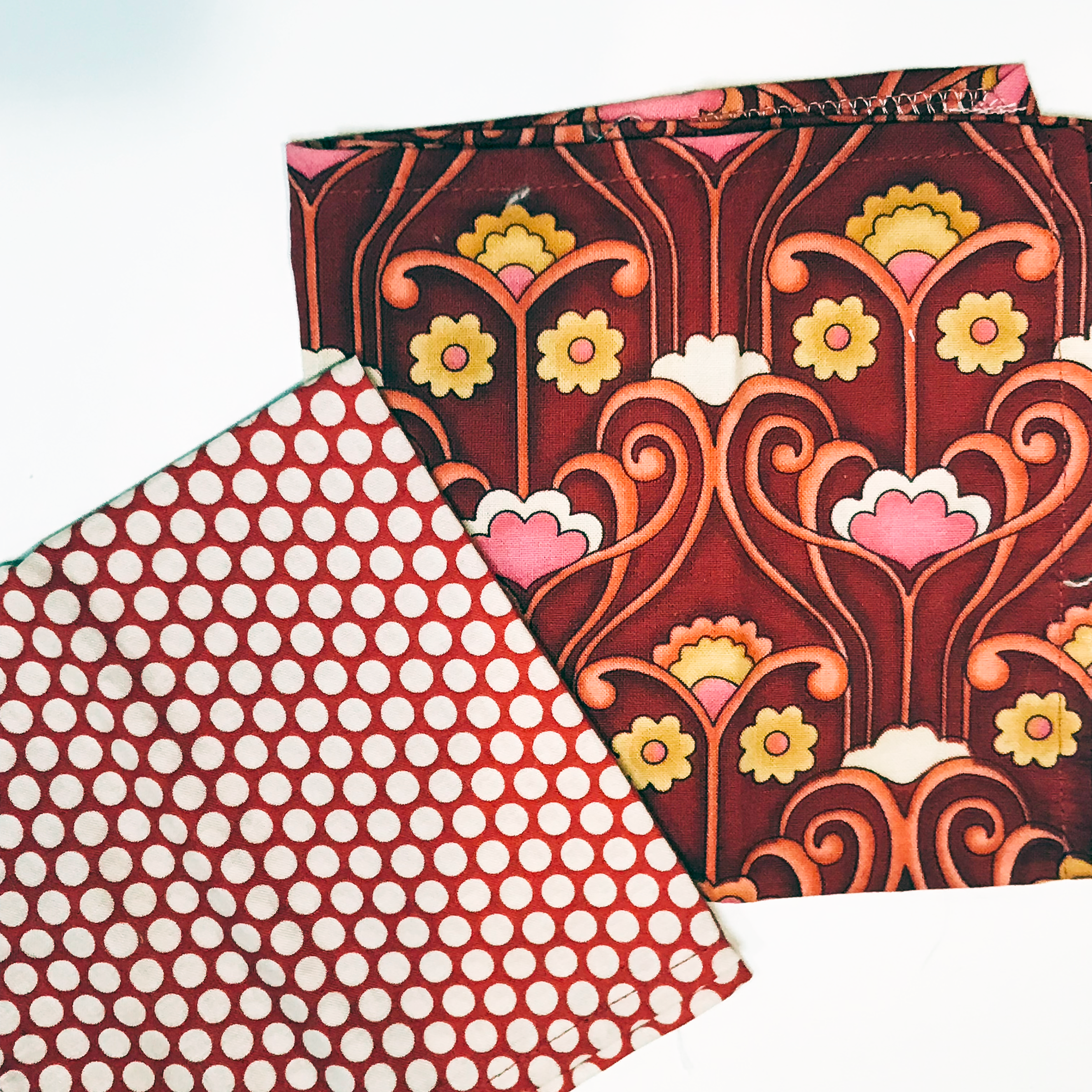 Studio Sale Small Pink or Red Cotton Cloth Dinner Napkin