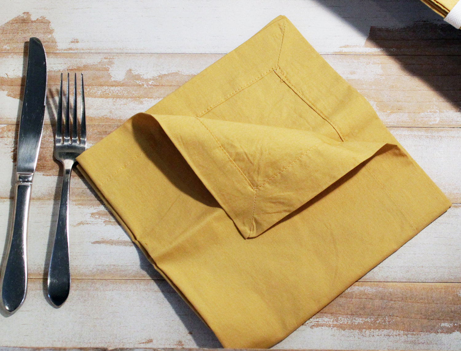 Organic Solid Soft Gold Napkin Set