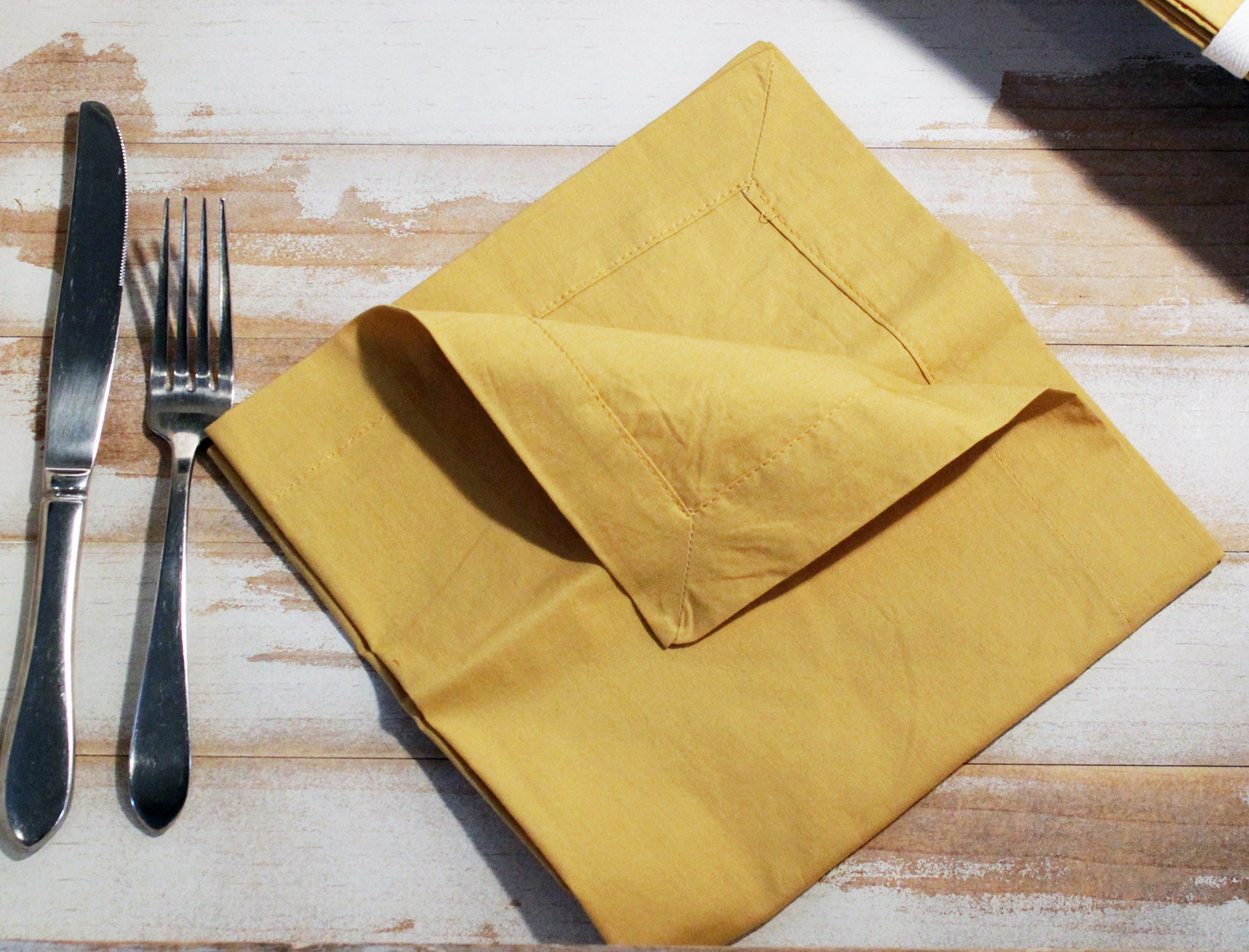 Organic Solid Soft Gold Napkin Set