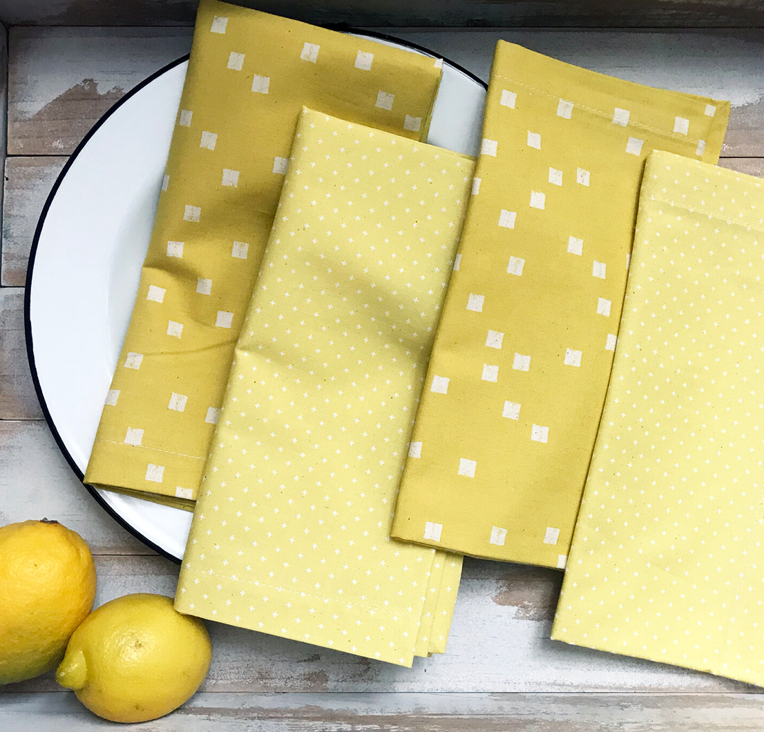 Lemon Yellow Plus Cloth Napkin