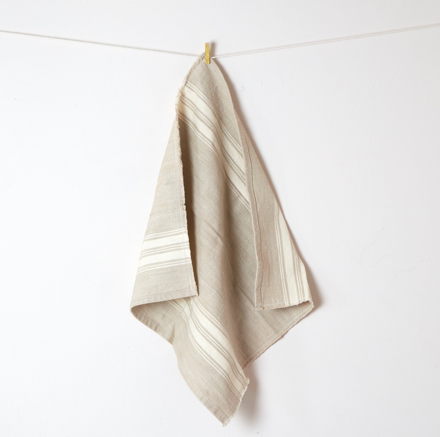 Slim Woven Striped Cotton Towel Fair Trade - Desert Tan – Fair + Simple