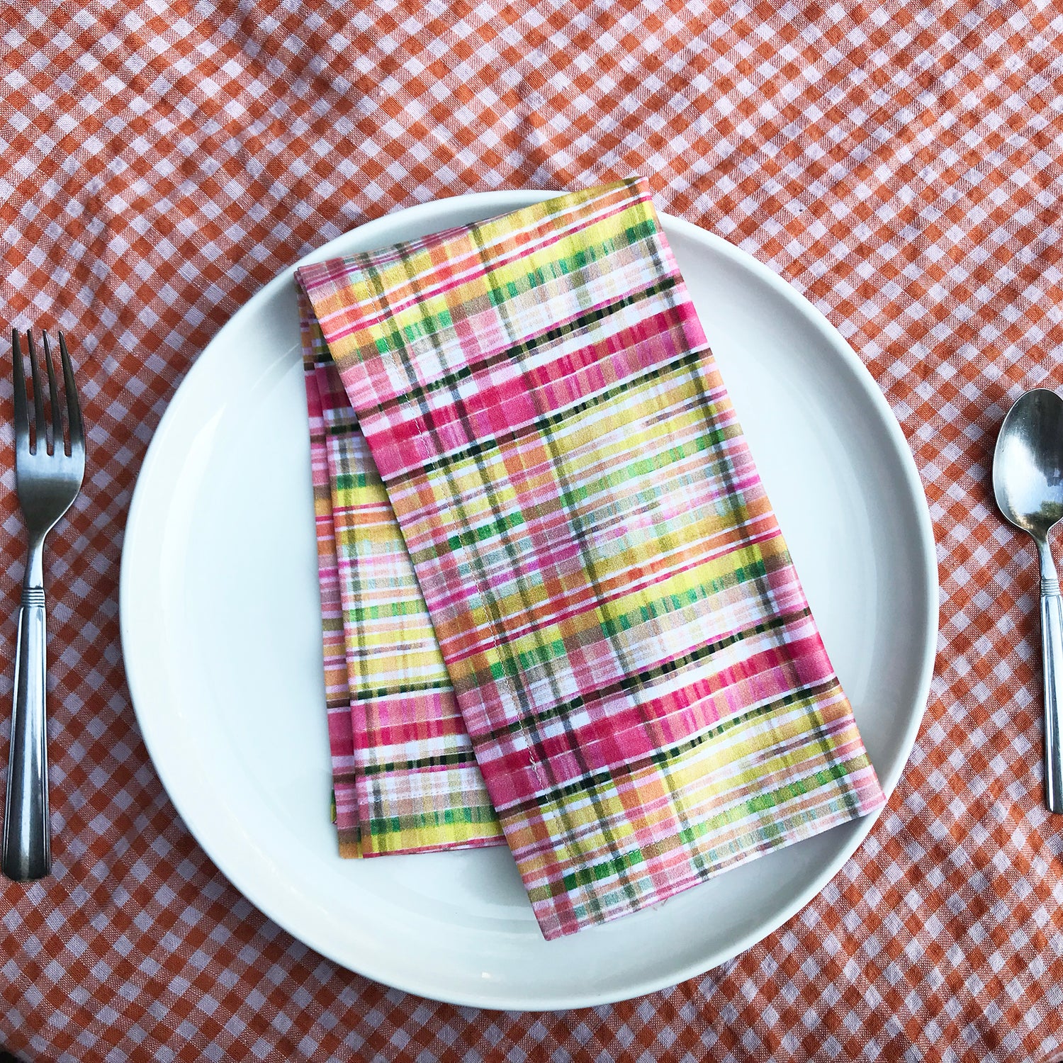 Dead Stock Sunset Plaid Napkin