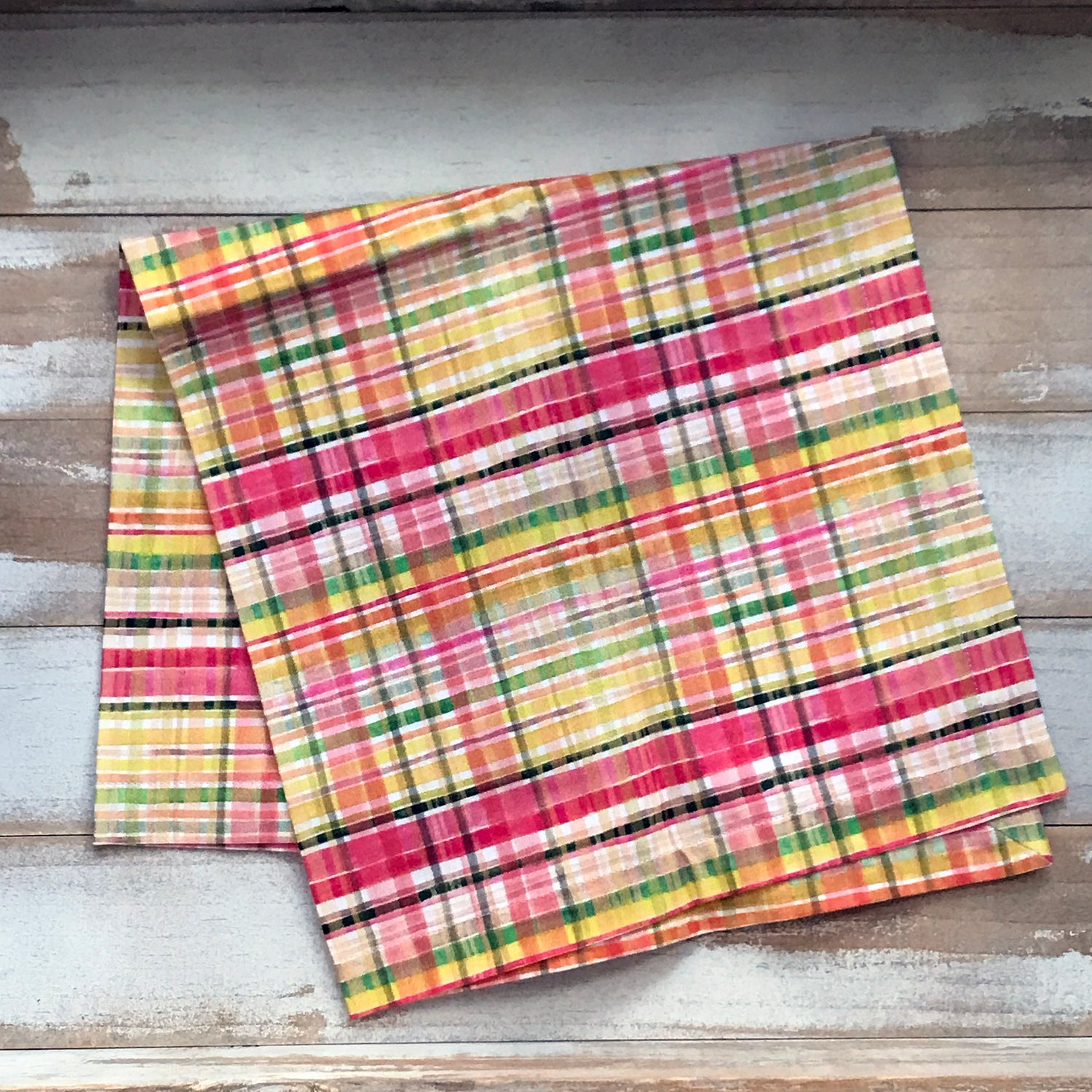 Dead Stock Sunset Plaid Napkin