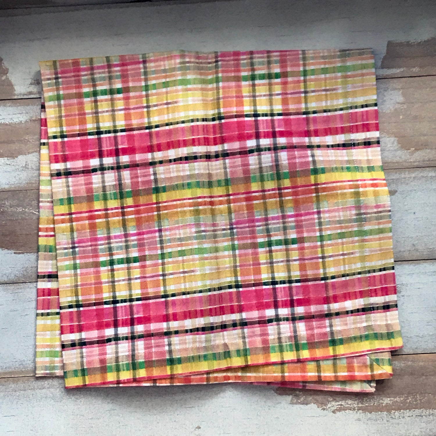 Dead Stock Sunset Plaid Napkin