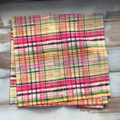 Dead Stock Sunset Plaid Napkin