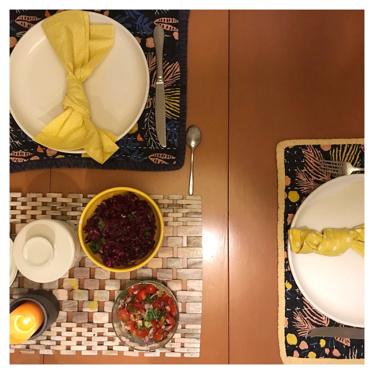 Lemon Yellow Plus Cloth Napkin Set